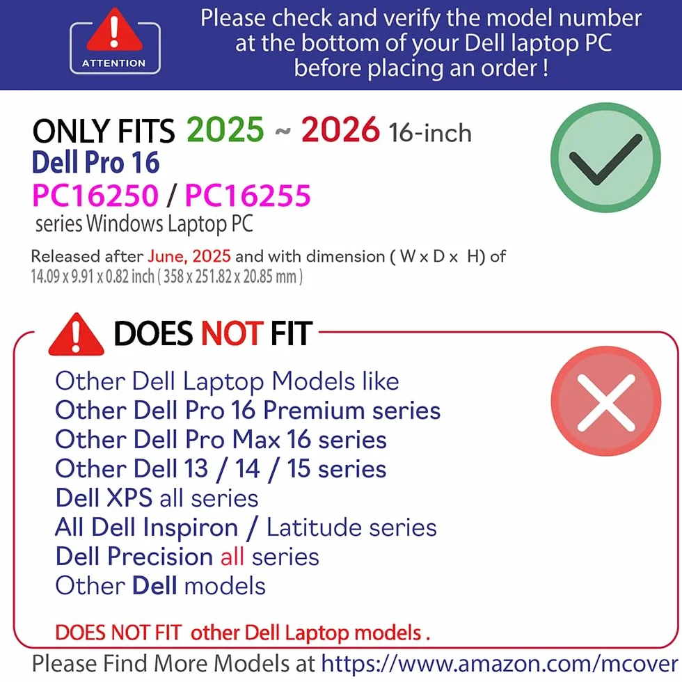 mCover Etui do Dell Pro 16 PC16250 / PC16255 Series Laptop 40.6 cm przezroczyste