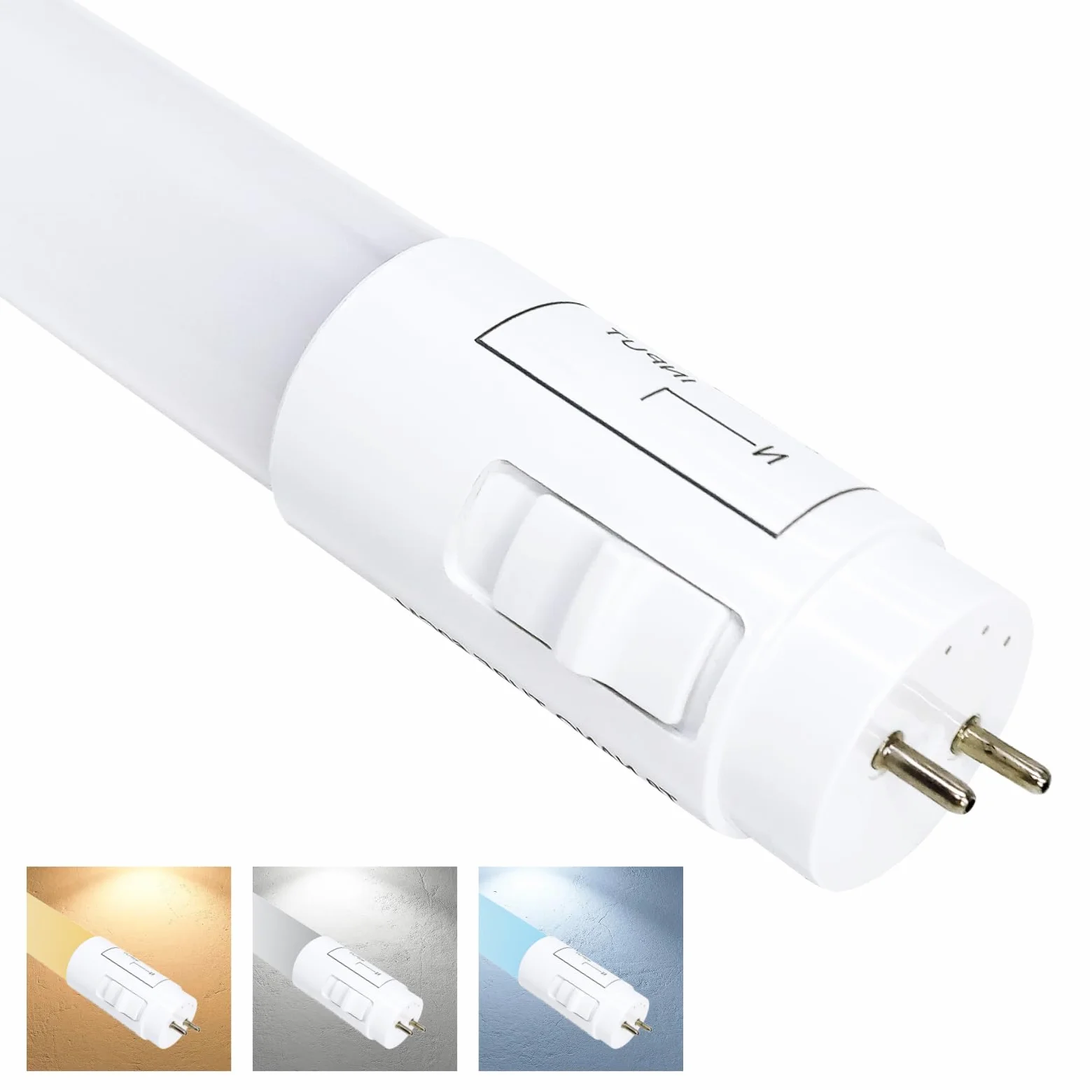 LED ATOMANT Opakowanie z 4 lampkami LED 120 cm 18 W, CCT (przełącznik wyboru koloru ciepła biel, neutralna biel lub zimna biel), 2200 lumenów, rozrusznik w zestawie, norma T8