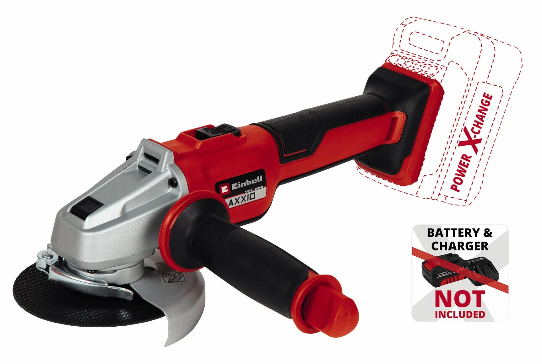 Einhell AXXIO 18/115 Power X-Change szlifierka kątowa z akumulatorem (18 V, 18 V, średnica cięcia Ø 115 mm, głębokość cięcia 28 mm, bezszczotkowa, bez tarczy tnącej, bez baterii)