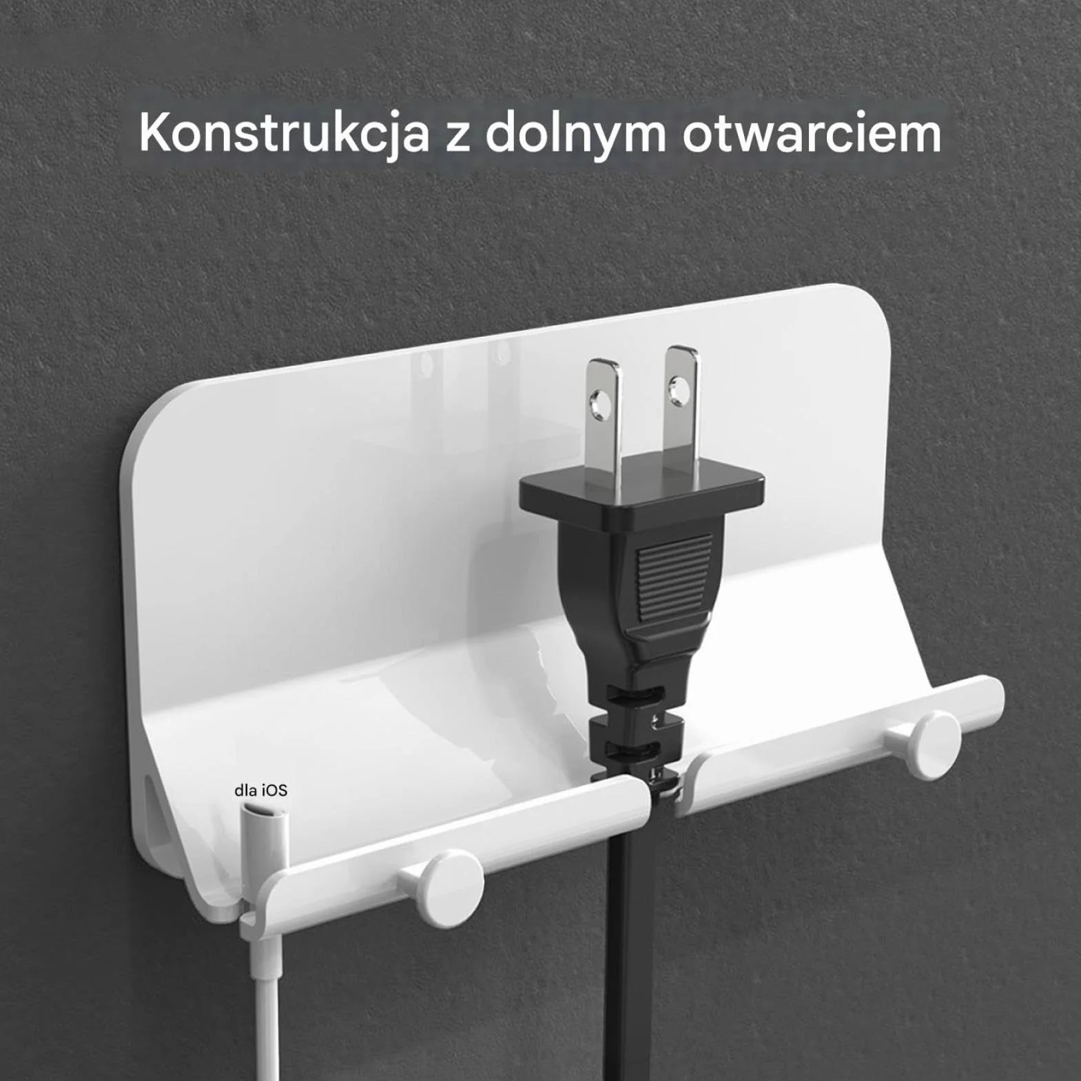 Wall Mount Phone Holder Non-Slip Shelf Rack Storage Organizer for Living Room Cabinet Shower Garage