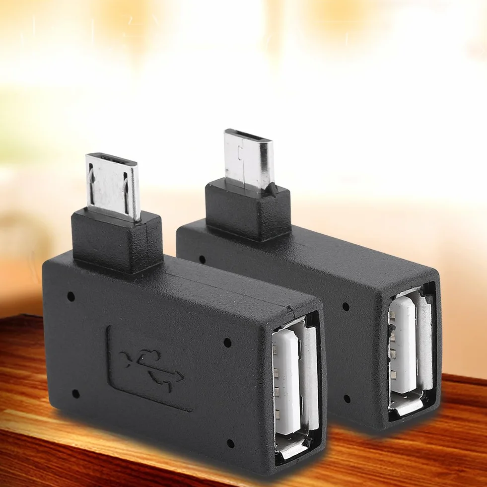 Adapter Mini USB 2.0 OTG 90 stopni konwerter gniazdo do Micro USB
