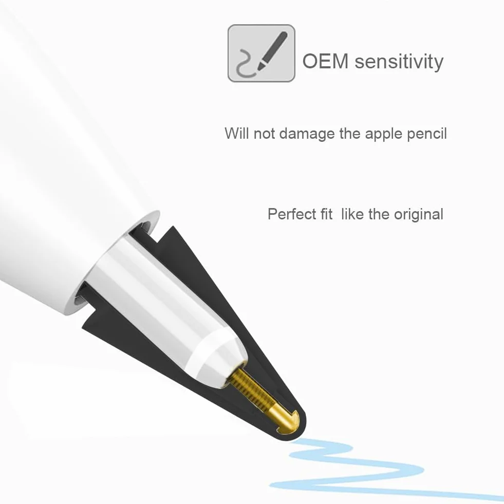 Końcówki do Apple Pencil 2. generacji/1. generacji, precyzyjne końcówki zapasowe iPencil Nib Tip