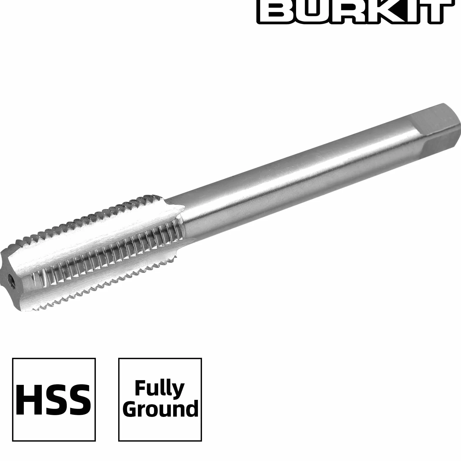 Burkit 7/16"-28 UN gwintownik praworęczny, HSS 7/16 x 28 UN prosty karbowany kran maszynowy