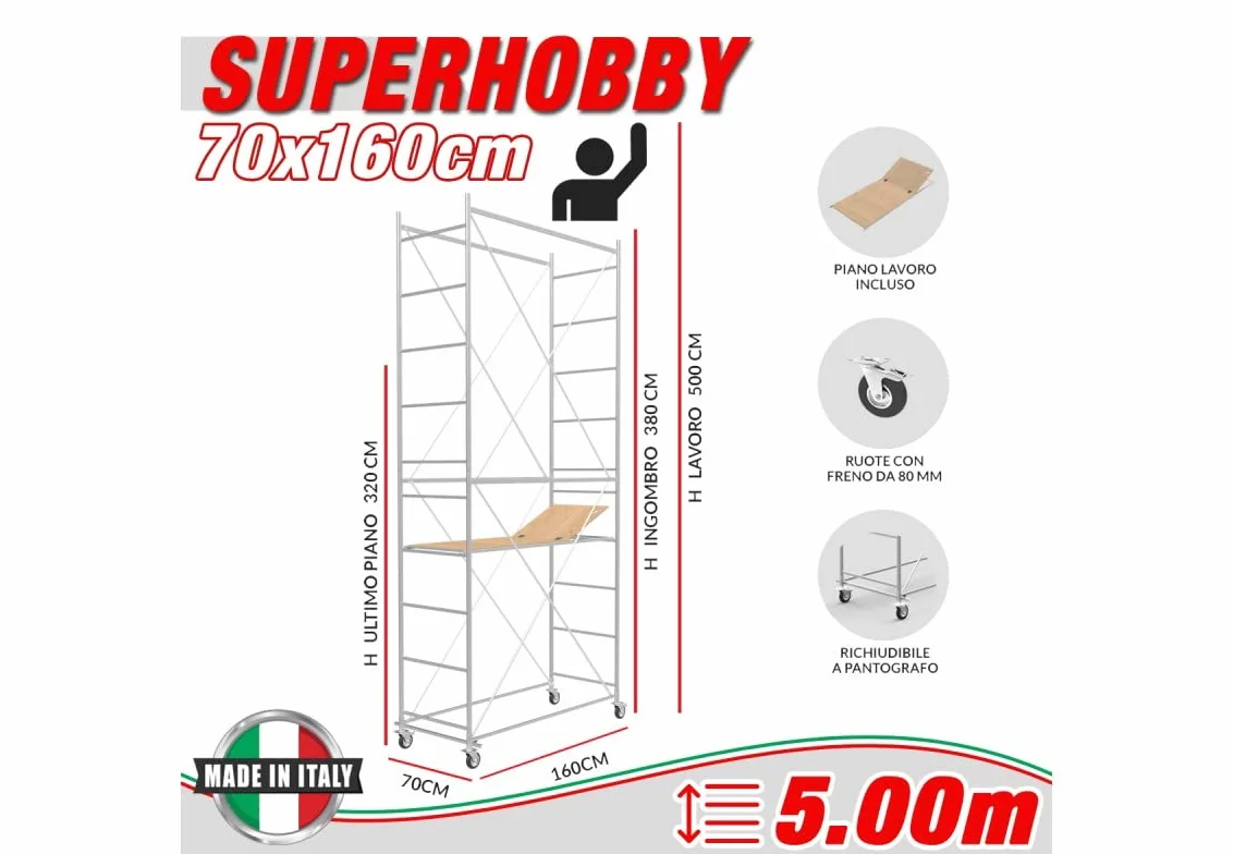 Rusztowanie SuperHobby (wysokość robocza 5,0m)