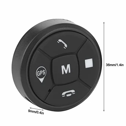 Bezprzewodowy Przycisk Multimedialny Bluetooth do Radia Samochodowego GPS Zdalne Sterowanie na Kierownicy Niebieskie Światło
