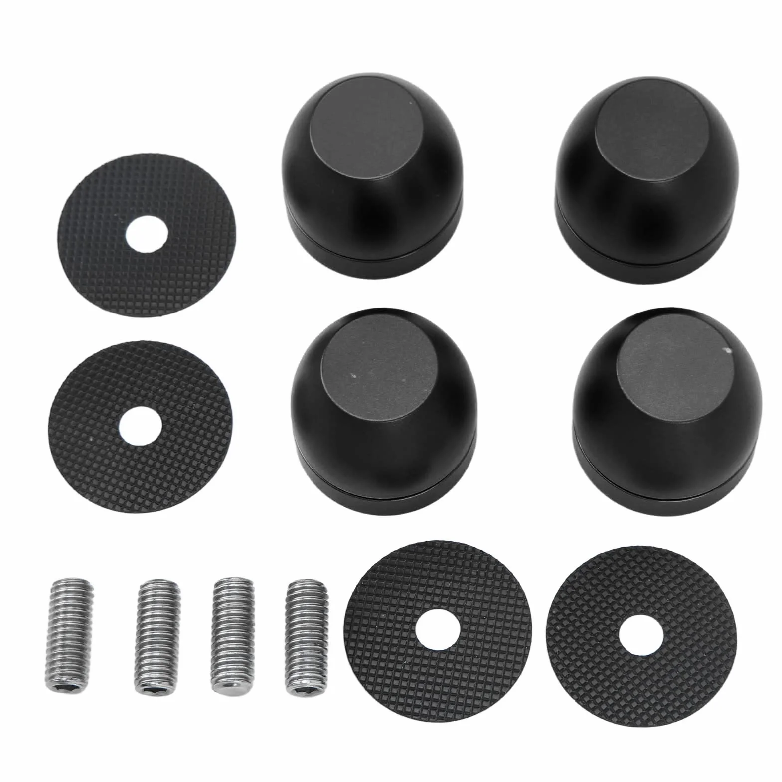 Podkładki Amortyzujące Izolacja Głośnika ze Stopu Aluminium Tłumik Nóżki Wzmocnienie Metal (BLACK)
