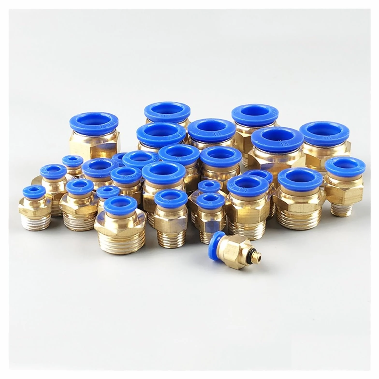 20 sztuk pneumatyczne złącze powietrza montaż PC 4mm 6mm 8mm 10mm 12mm gwint 1/8 "1/4" 3/8 "1/2" złączki do węży szybkozłącza rurowe(PC8-03 (3I8))