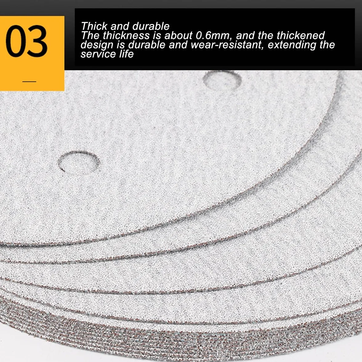 Tarcze szlifierskie 225 mm - 100 szt. papieru ściernego z rzepem do szlifierek oscylacyjnych, 6 otworów, różne ziarnistość (80-320)(80grit)