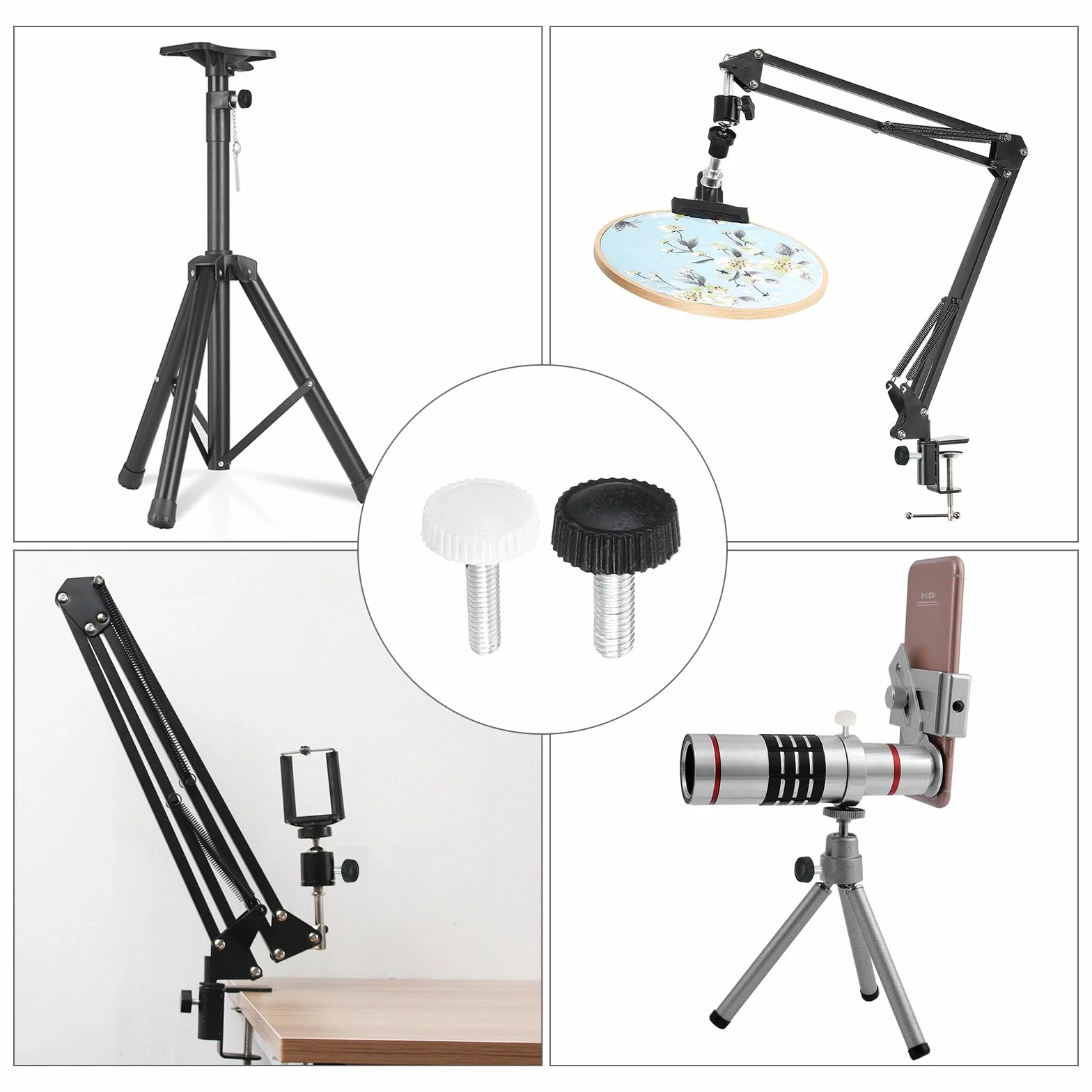 PATIKIL M4 x 8 mm uchwyt do lampy sufitowej, 20 opakowań, gwint zewnętrzny, okrągłe, zaciski, śruby, guziki, śruby, śruby ręczne, śruby montażowe, zamknięcia do oświetlenia, mebli, sprzętu, kolor