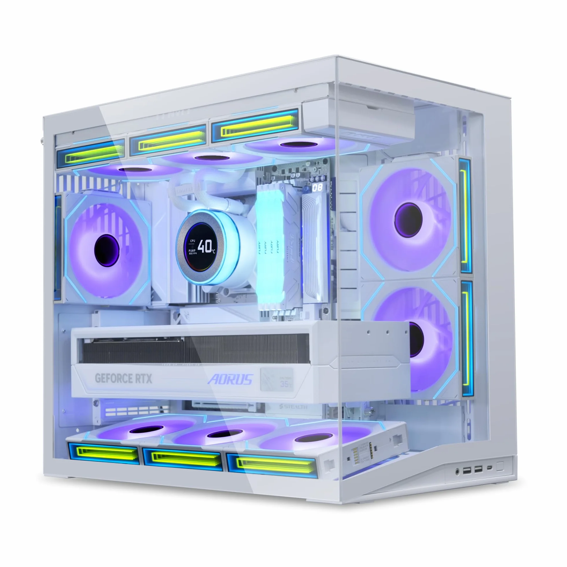 Lian Li O11 Dynamic Mini V2 PC-Gehäuse, Mini-Tower, ATX, Tempered Glass, weiß