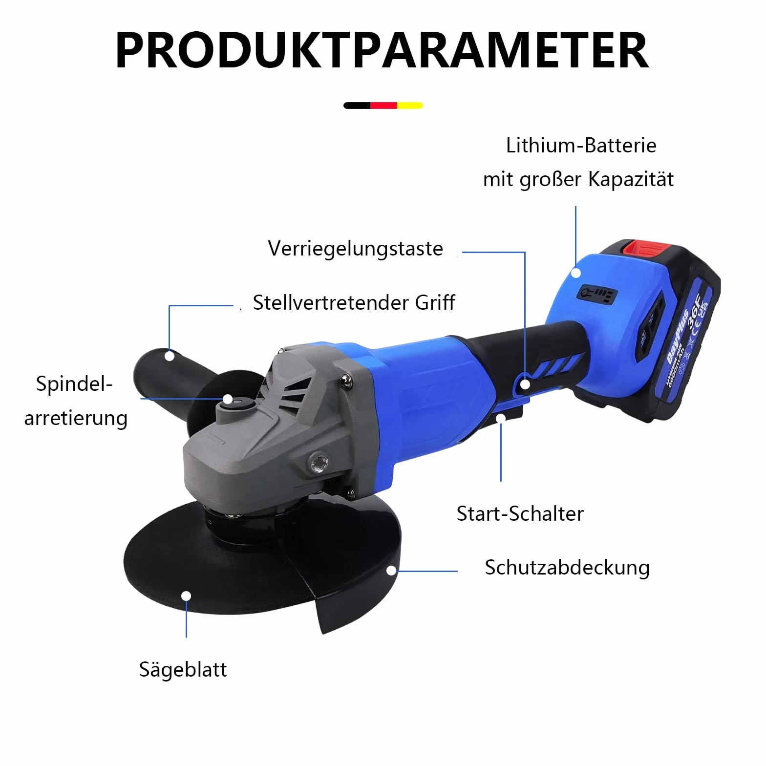 Szlifierka kątowa, elektryczna szlifierka kątowa 550 W, 115 mm, tarcze tnące 1200 obr./min, narzędzia elektryczne do szlifowania metalu, drewna, betonu, stali, obrotowy uchwyt boczny, tarcza szlifierska