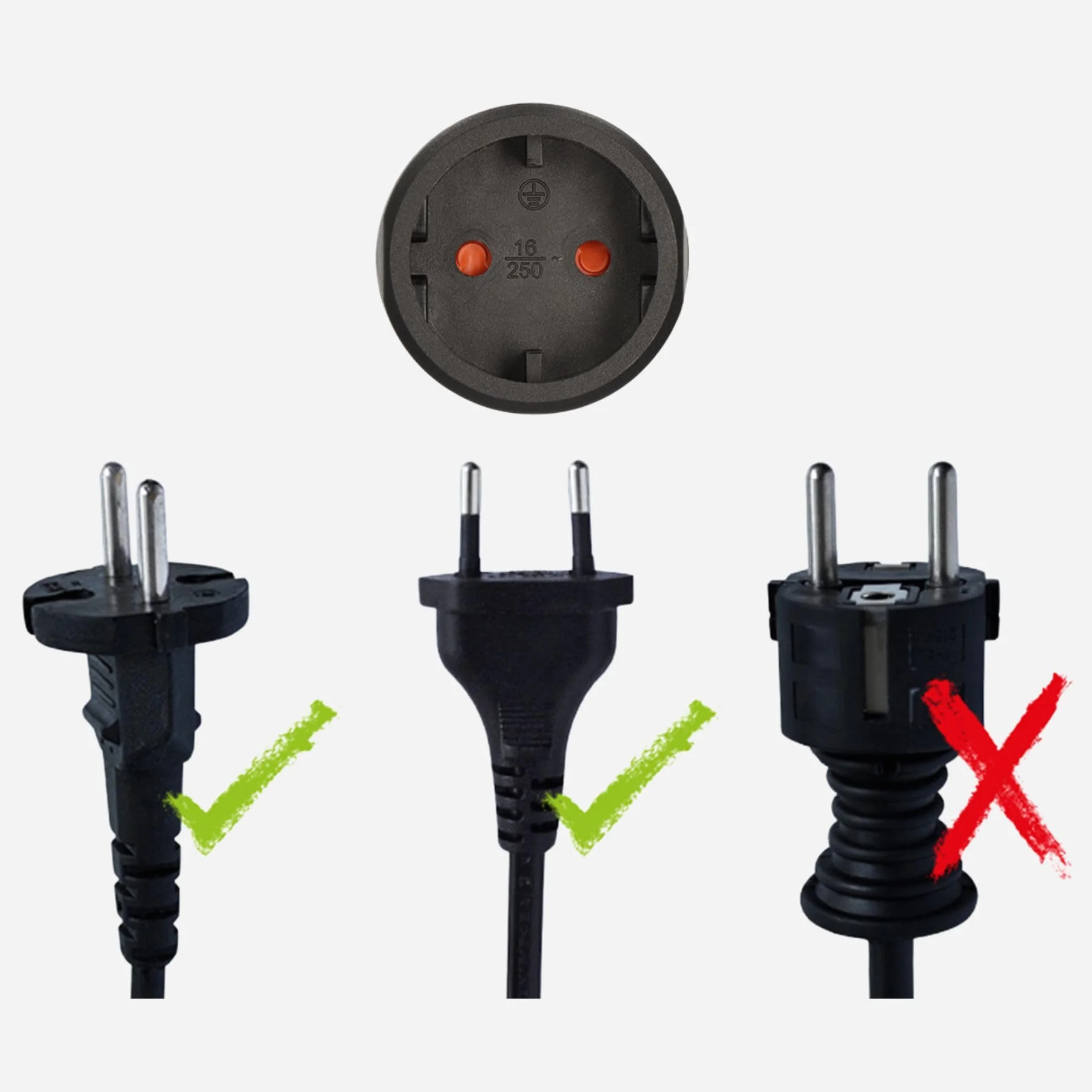 Brennenstuhl wtyczka podróżna/adapter podróżny (do podłączania urządzeń elektrycznych z systemem wtyczek Euro w krajach z amerykańskim systemem wtyczek (typ A): USA, Japonia) czarny