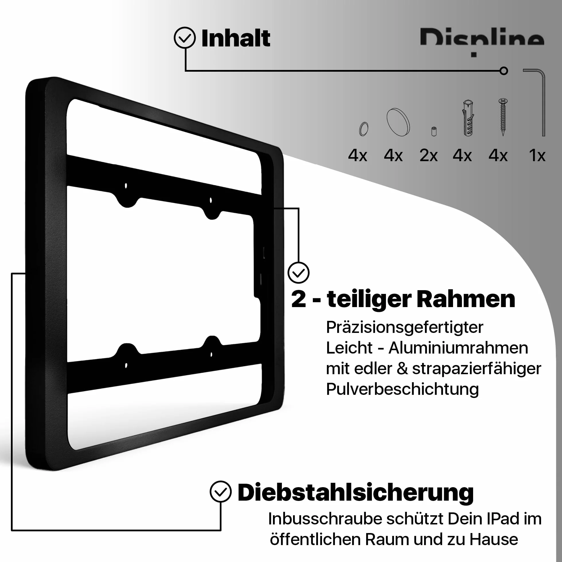 Companion Wall 2.0 uchwyt ścienny na tablet iPad Air Pro Samsung Galaxy Tab ochrona przed kradzieżą