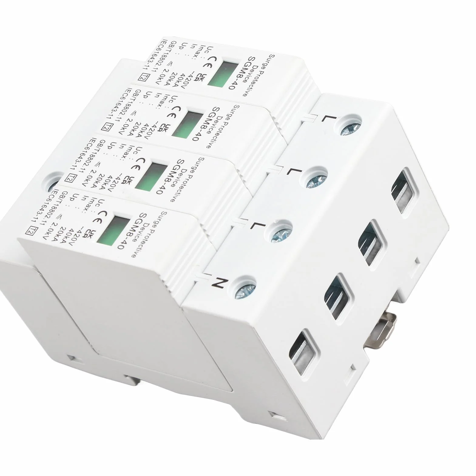 Ochronnik przeciwprzepięciowy 4P 40KA 220V szyna DIN