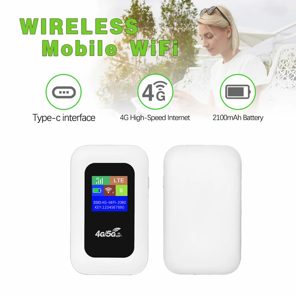 Router 4G LTE Przenośny Hotspot WiFi z gniazdami na kartę SIM