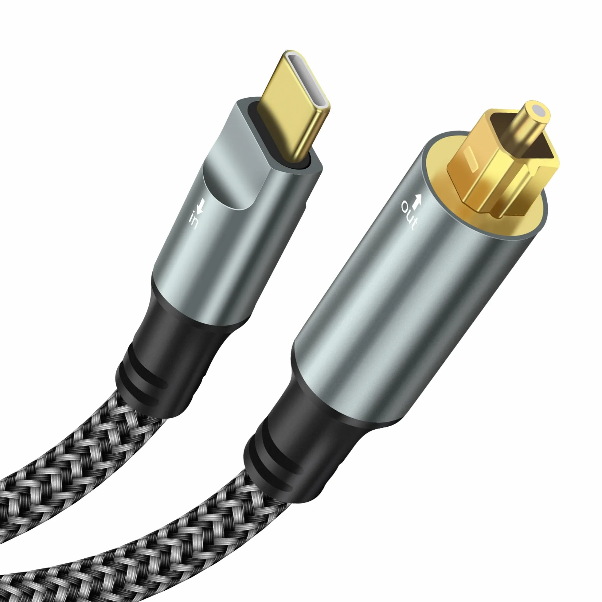 Optyczny kabel audio USB C na TOSLINK, konwerter SPDIF, kompatybilny z Hi-Fi