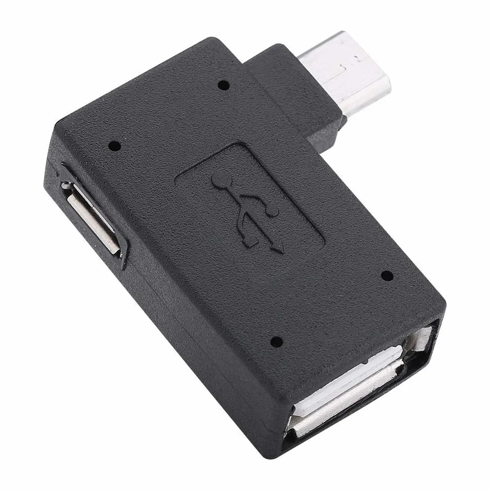 Adapter Mini USB 2.0 OTG 90 stopni konwerter gniazdo do Micro USB