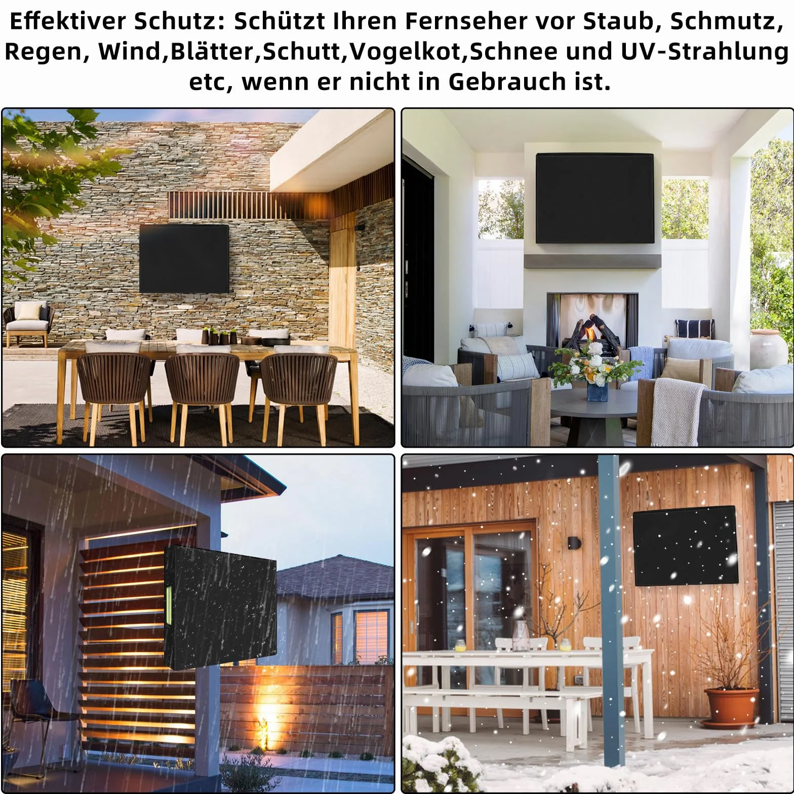 Zewnętrzny pokrowiec na telewizor zewnętrzny 30"-32", ochrona przed kurzem 600D Oxford powłoka PCW Heavy Duty, wodoodporna, pyłoszczelna, uniwersalna folia ochronna na wyświetlacz do