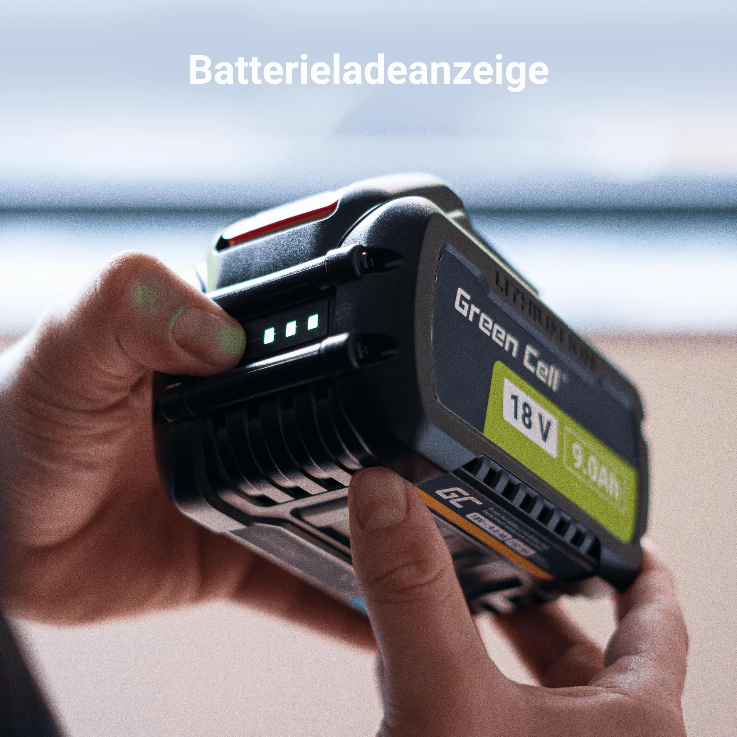 Green Cell (5 Ah 18 V Li-Ion) akumulator 5000 mAh zapasowy akumulator do DeWalt XR 18 V DCB184 DCB182 DCB200 DCB201 DCB180 DCB181 ze wskaźnikiem naładowania baterii, bez efektu pamięci