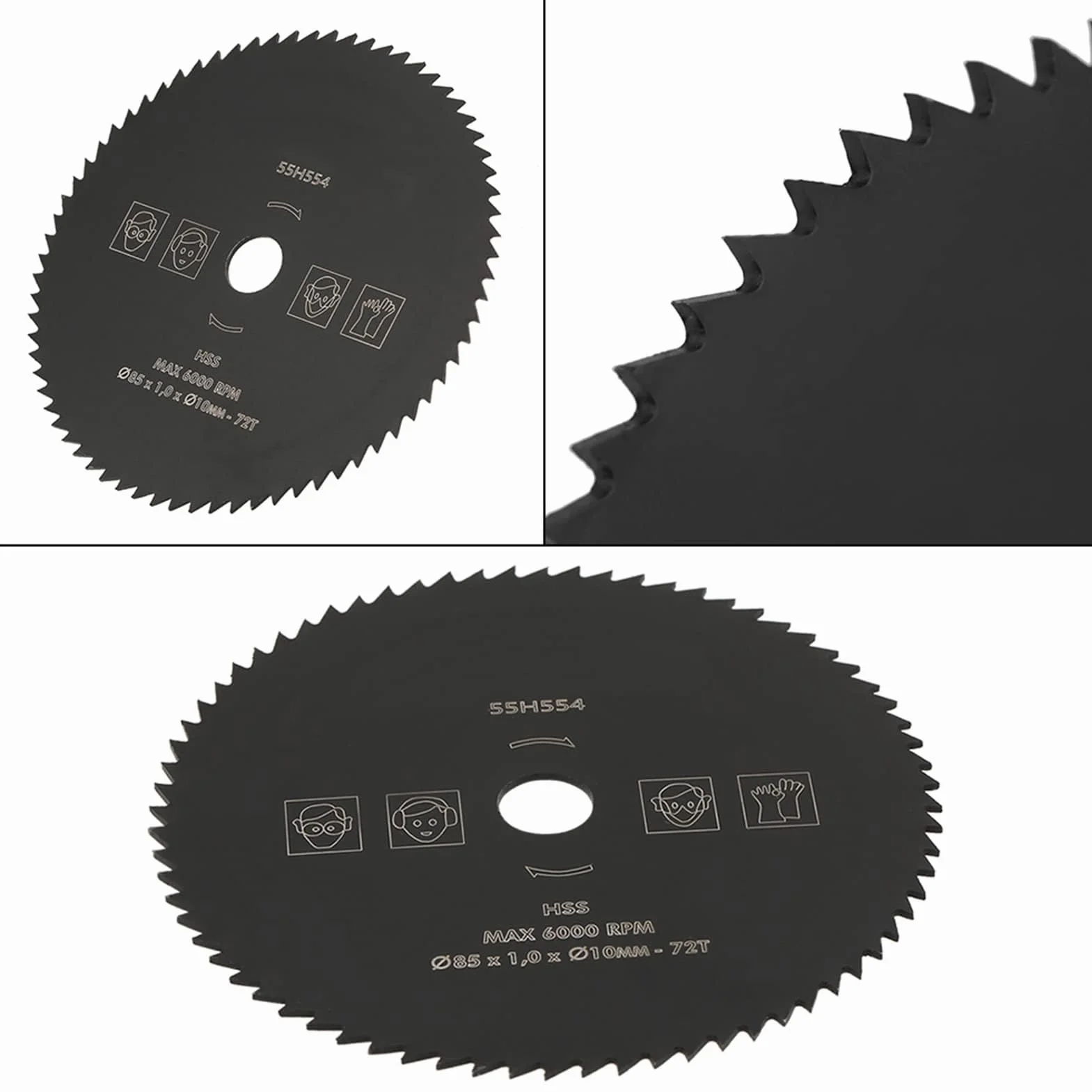 2 sztuki 85 mm x 10 mm 72T tarcza do piły tarczowej, bardzo ostra tarcza do cięcia cementu, rur PCW, drewna, tworzywa sztucznego, aluminium, szybkie, gładkie cięcie