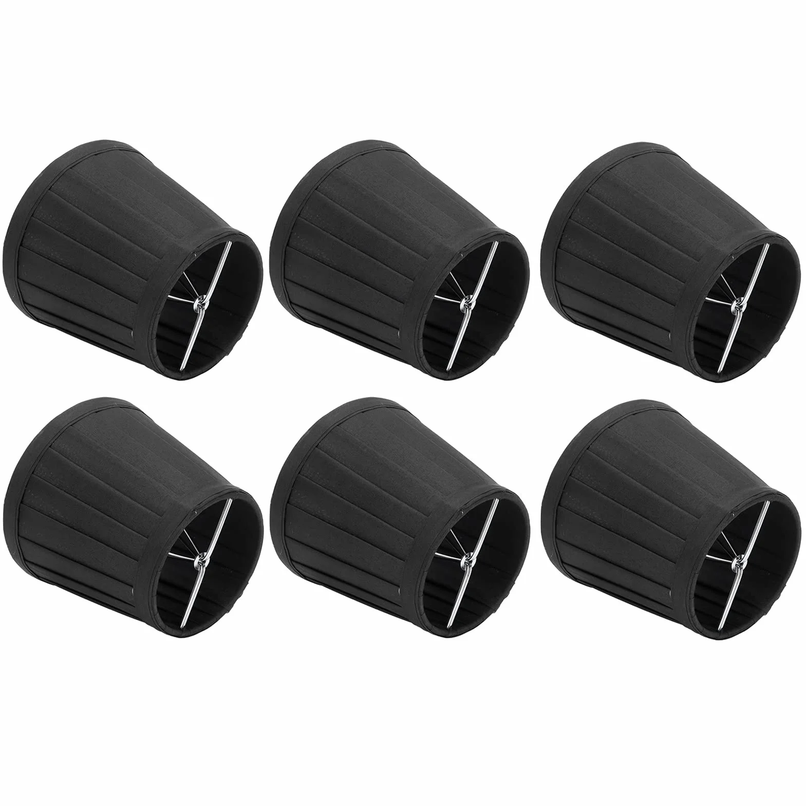 Qcwwy Abażury do żyrandoli Mały Abażur do Lampy 6 szt. Domowy Nowoczesny Abażur z Klipsem E14 Mini Baryłkę Abażury Zamiennik żyrandola Podłoga Ściana Lampka Nocna Osłona