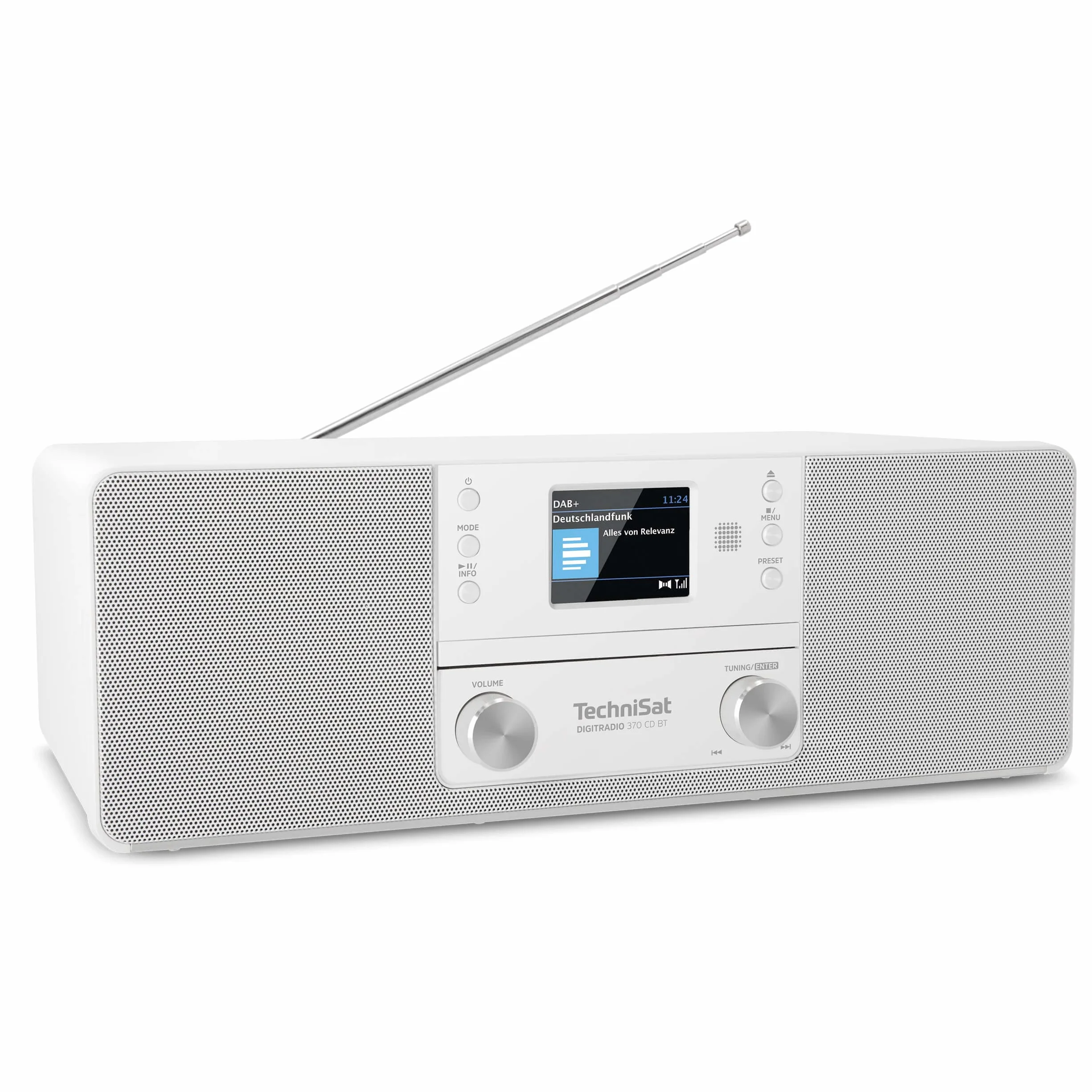 Technisat 370 Cd Bt Radio, Biały, 12 x 6 x 9 cm