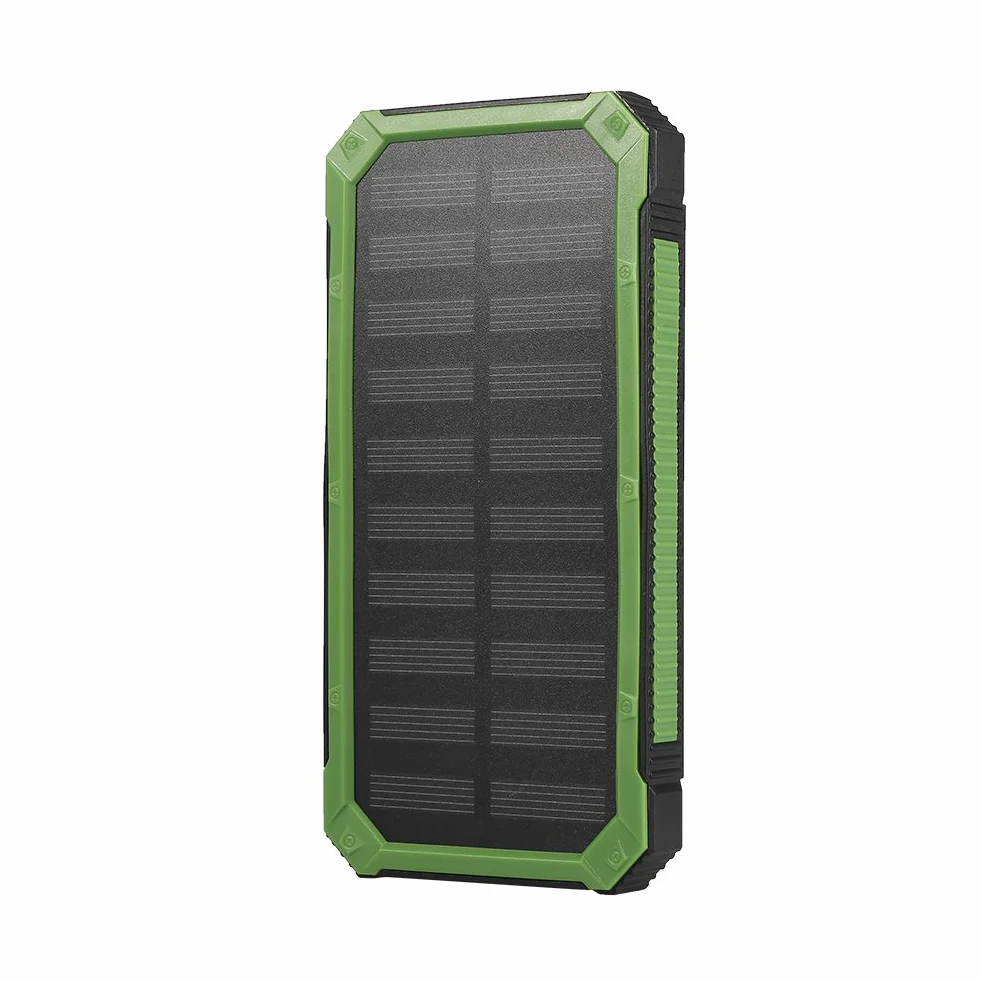 Power Bank Solar Charger 20000mAh Dual USB Szybkie ładowanie DIY Kit Zielony