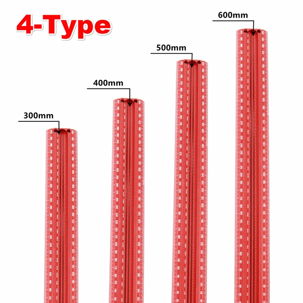 VIDOO Znacznik Linii Stolarski Linijka Typu T Otwory 1mm Stop Aluminium Przymiar do Trasowania-500mm