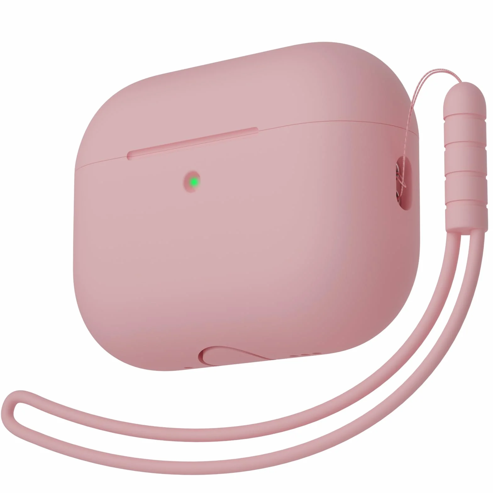 Etui ochronne do AirPods Pro 3 generacji, silikonowe z paskiem, różowe