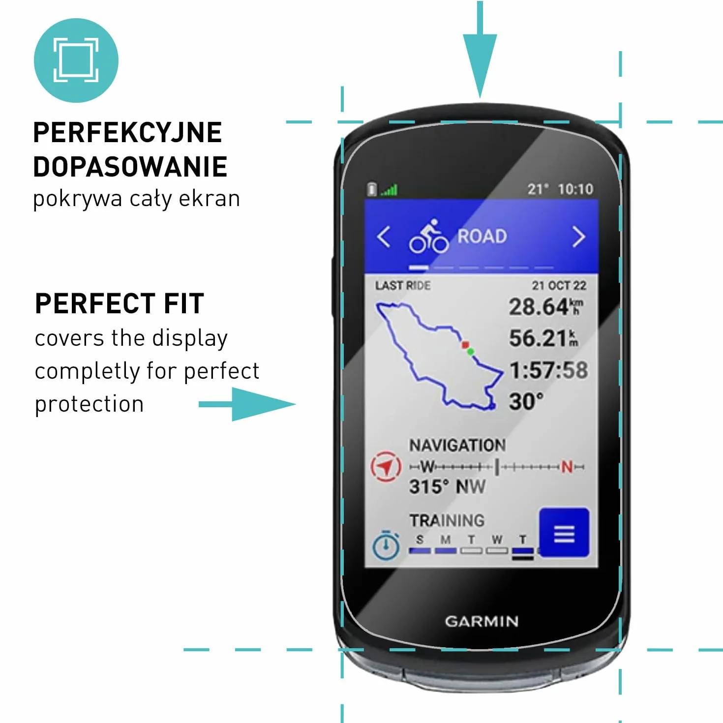 smartect Szkło Hartowane [3 Sztuki, Clear] dla Garmin Edge 1040/1040 Solar, Szklana Ochrona Ekranu 9H, Ochraniacz Ekranu bez Pęcherzyków, Bez Odcisków palców