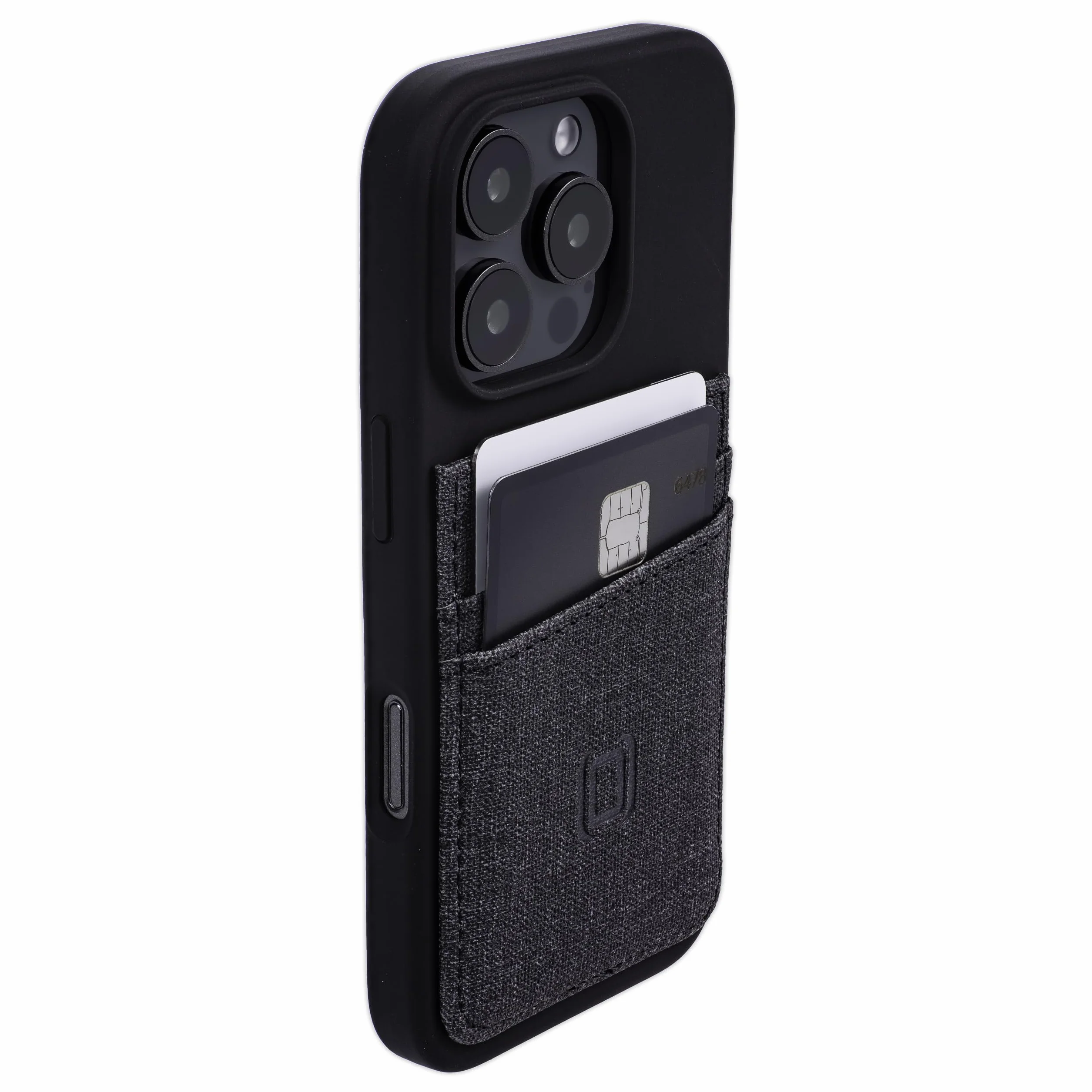 Dockem Etui iPhone 16 Pro Silikonowe z Magnetycznym Montażem i Portfelem 2 Kieszenie Czarny
