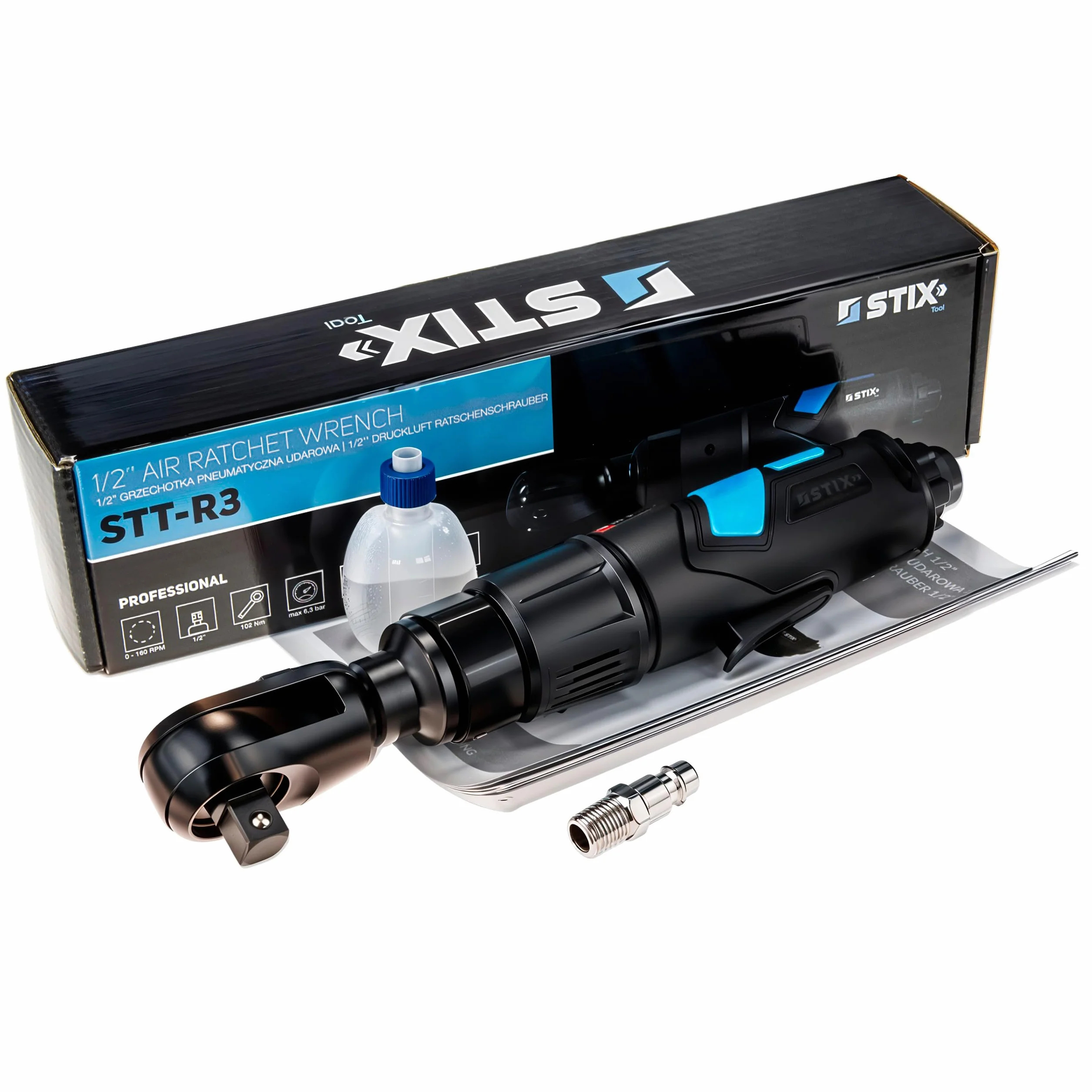 Klucz grzechotka pneumatyczna kątowa Stix STT-R3 6,3 bar