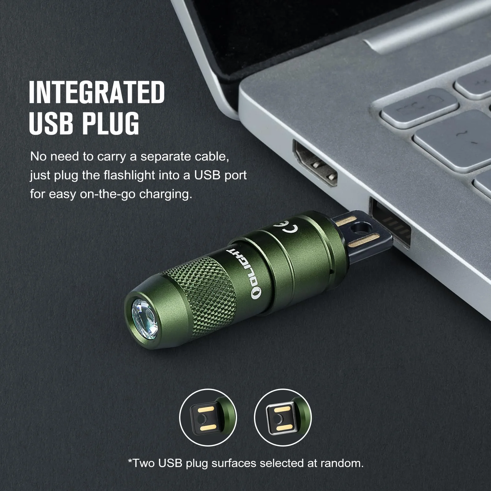 OLIGHT iMini 2 Mini LED USB ładowalna latarka brelok do kluczy z magnetyczną podstawą, 50LM 19,5g EOS brelok do kluczy lampa ręczna, IPX6 mała latarka kempingowa Czarny