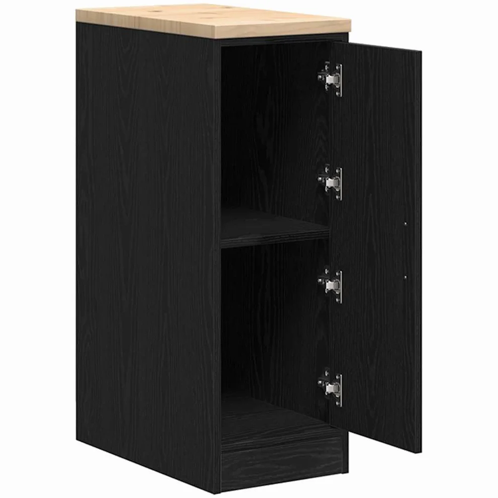 vidaXL Garażowa szafka do przechowywania Czarna 30x51x85 cm, szafka, szafka narzędziowa, szafka dolna, szafka garażowa, szafka do przechowywania
