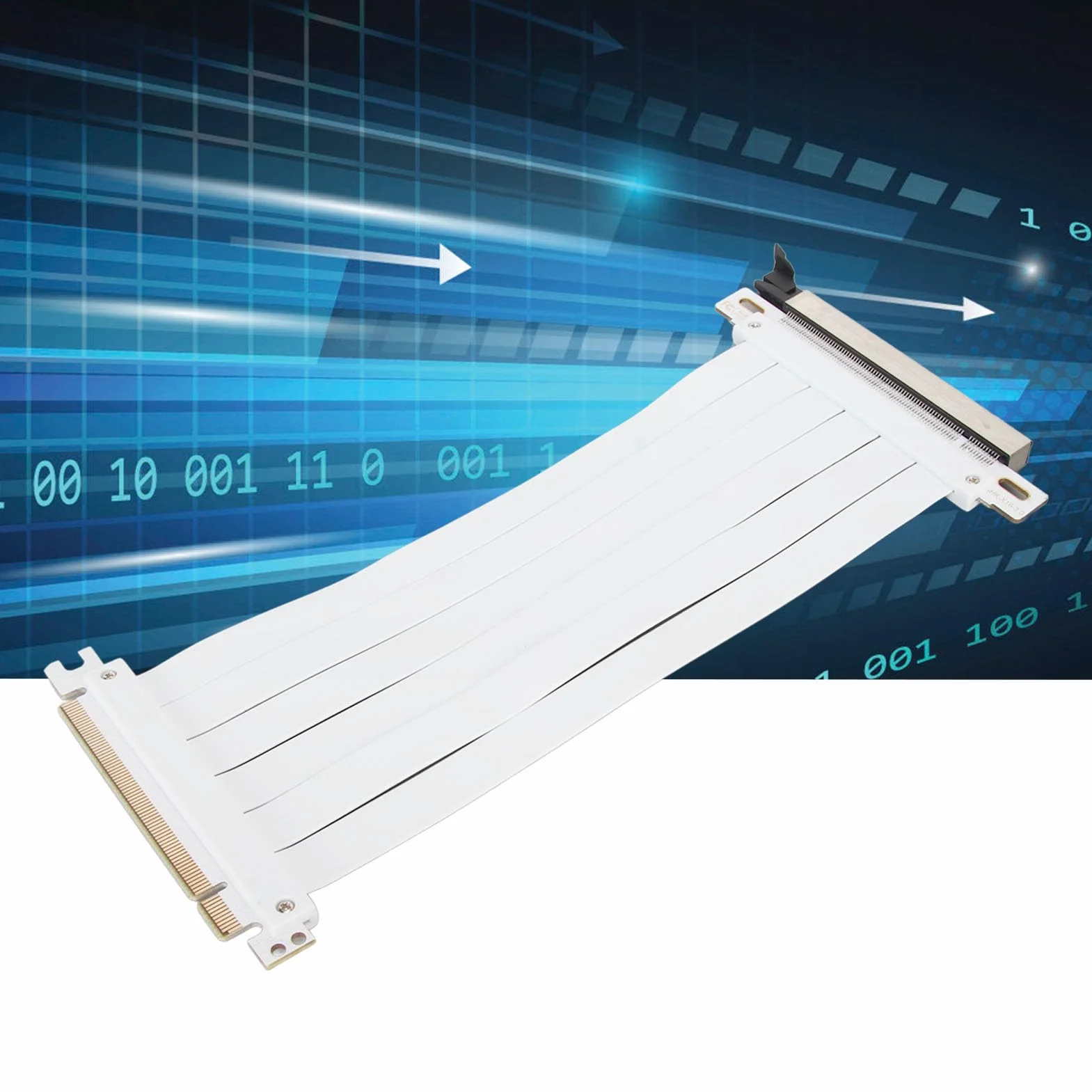 Przedłużacz PCIE X16, Kabla Riser Ekranowany Elastyczny, Przedłużacz PCIE 180 Stopni, Karta Graficzna Konstrukcja PCB, dla Komputerów Gaming i PC Build