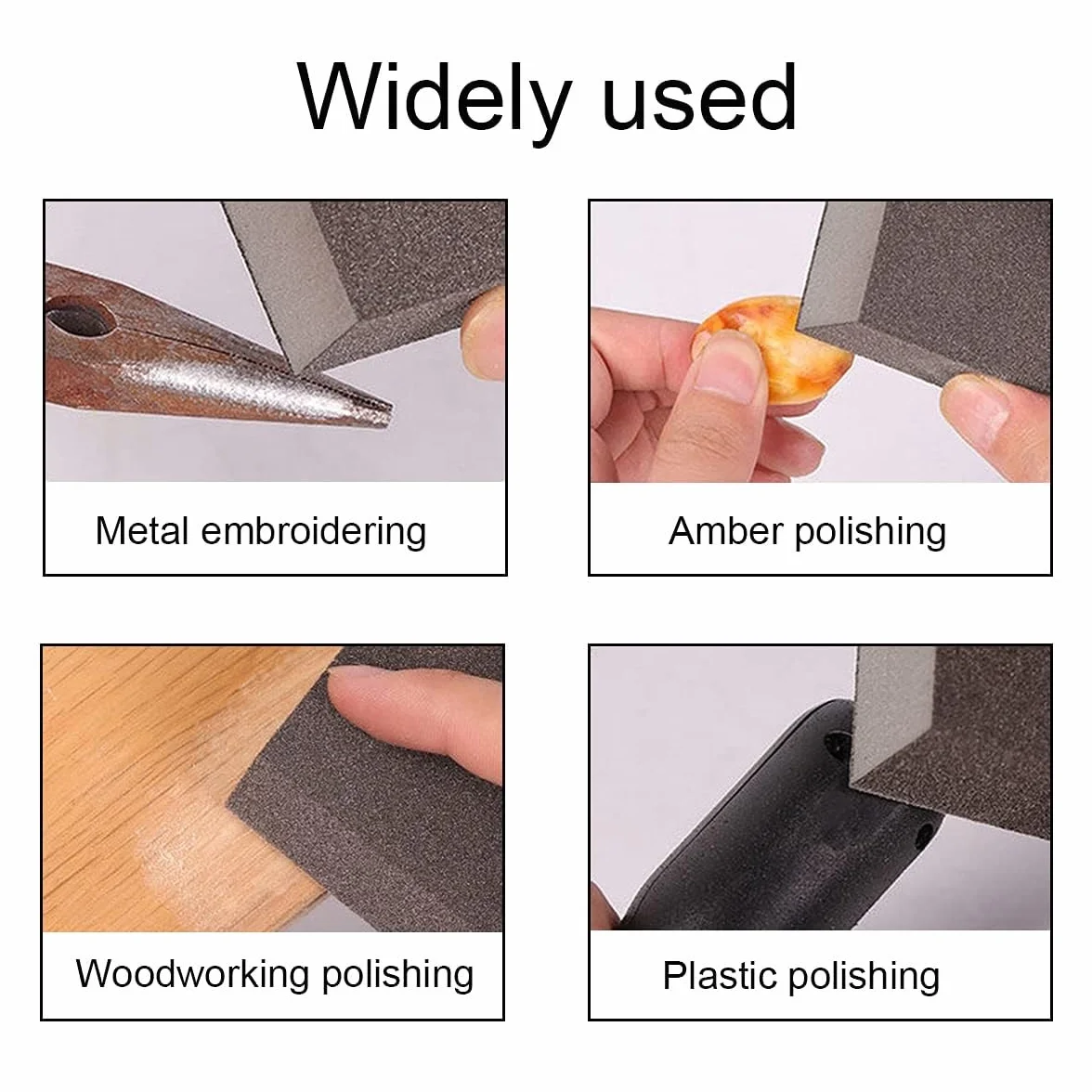 Gąbki szlifierskie, Dodatkowa długość 200 mm Piasek. Gąbka 2/5/10 szt. 120-240 Ziarnistość WetDry Materiał ścierny Drewno Metal Plastik