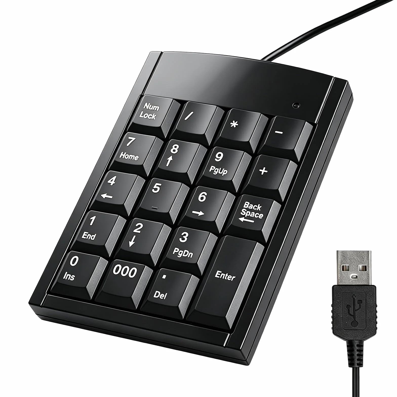 Wodoodporna Klawiatura Numeryczna USB 19 Mini Czarna