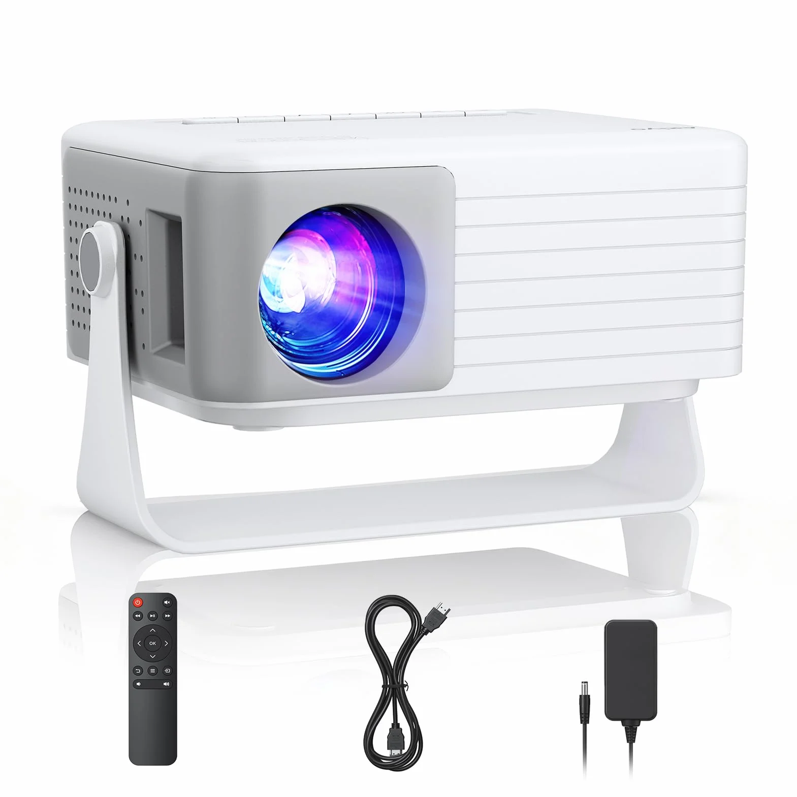 Projektor Mini AKIYO O1 15 000 lumenów Full HD 1080P Auto Keystone 360°