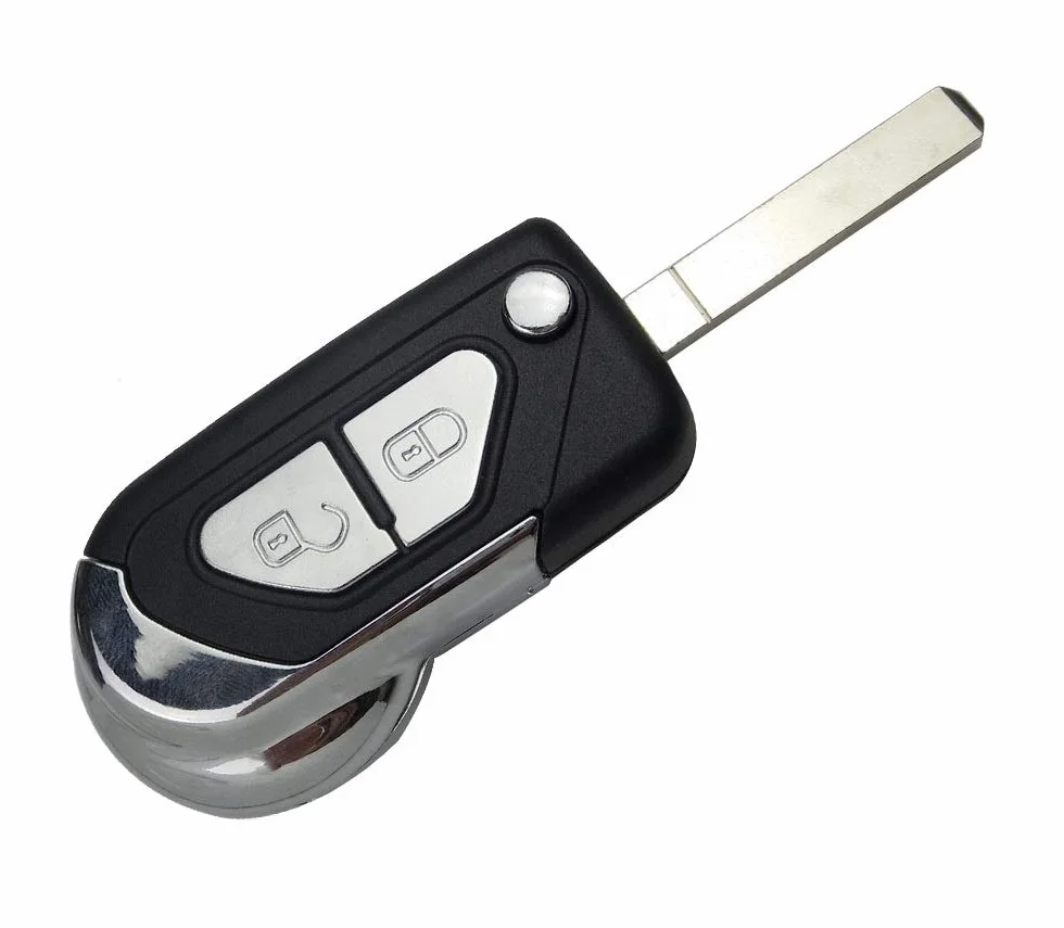 PHONILLICO Zapasowy kluczyk samochodowy pilot zdalnego sterowania do Citroen DS3 C3 C4 C5 2 przyciski