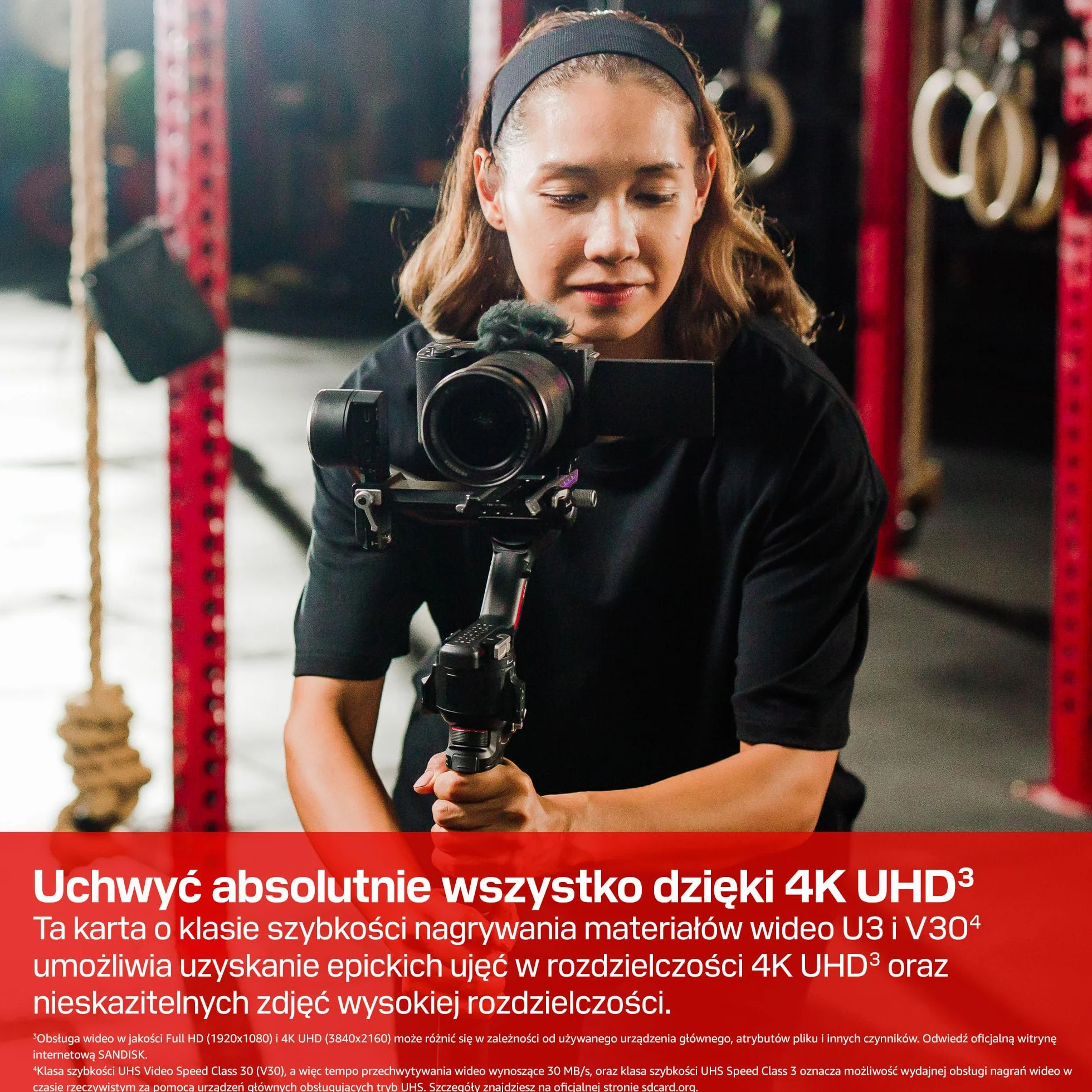 SANDISK Extreme Karta SD UHS-I 128 GB 230 MB/s odczyt 120 MB/s zapis 4K UHD U3 V30