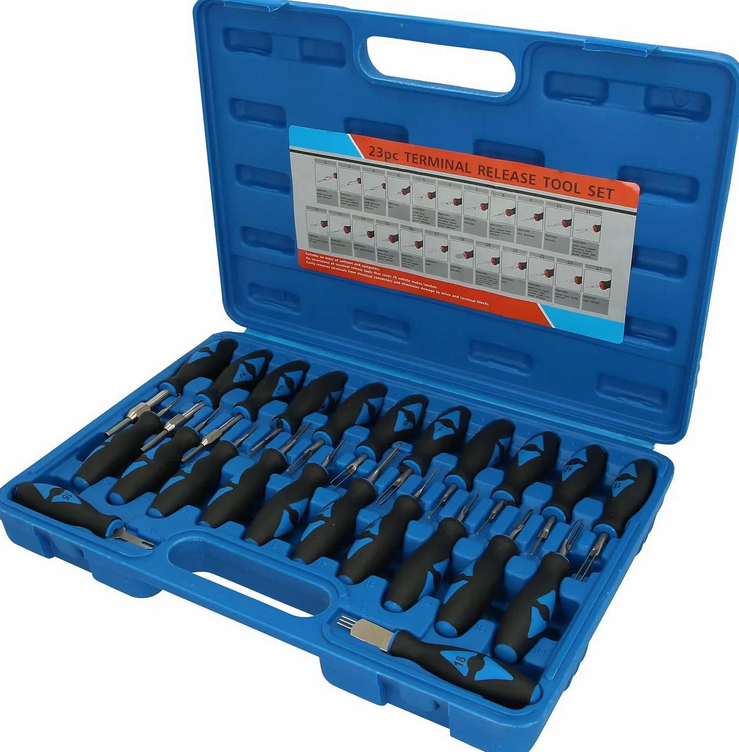 BRILLIANT TOOLS BT511100 Zestaw narzędzi do odblokowywania wtyczek, 23-szt [Powered by KS TOOLS]