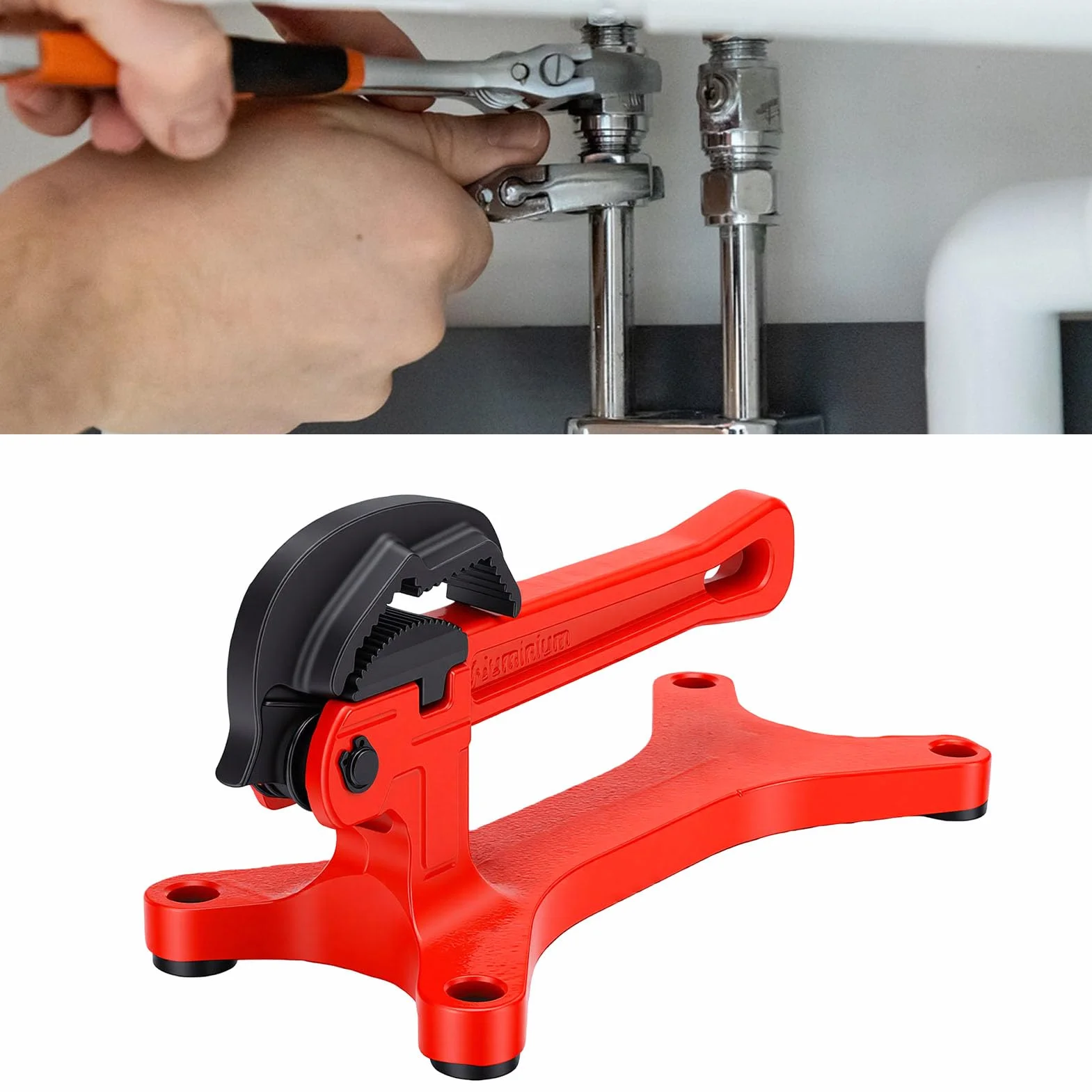 Fdit Magnetyczne Przenośne Imadło do Rur Stalowe Imadło do Rur Napraw Hydraulicznych i Użytku na Zewnątrz o Kompaktowej Konstrukcji