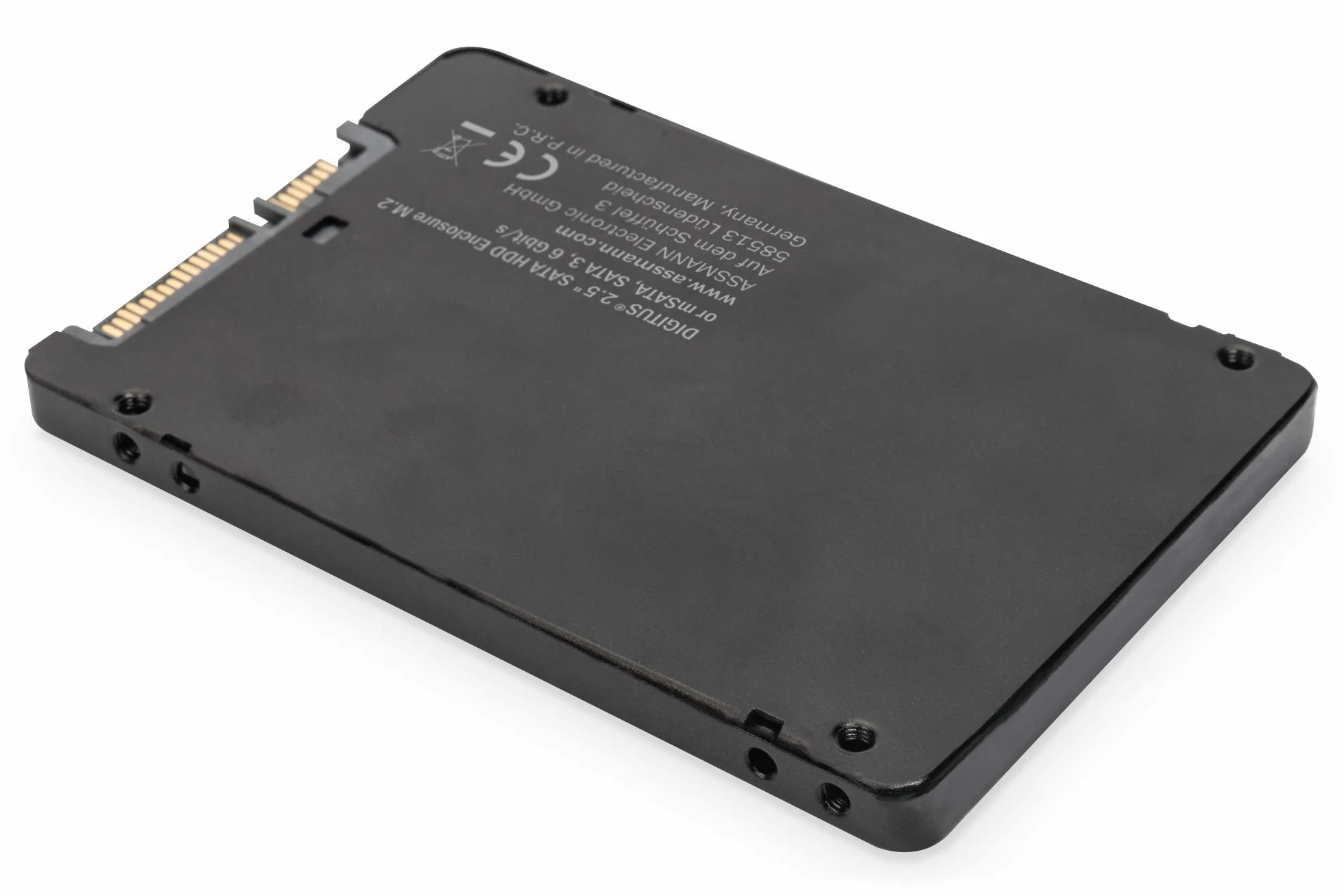 DIGITUS 2.5" adapter dysku twardego SATA do SSD M.2 mSATA SATA III 6 Gbit/s Czarny