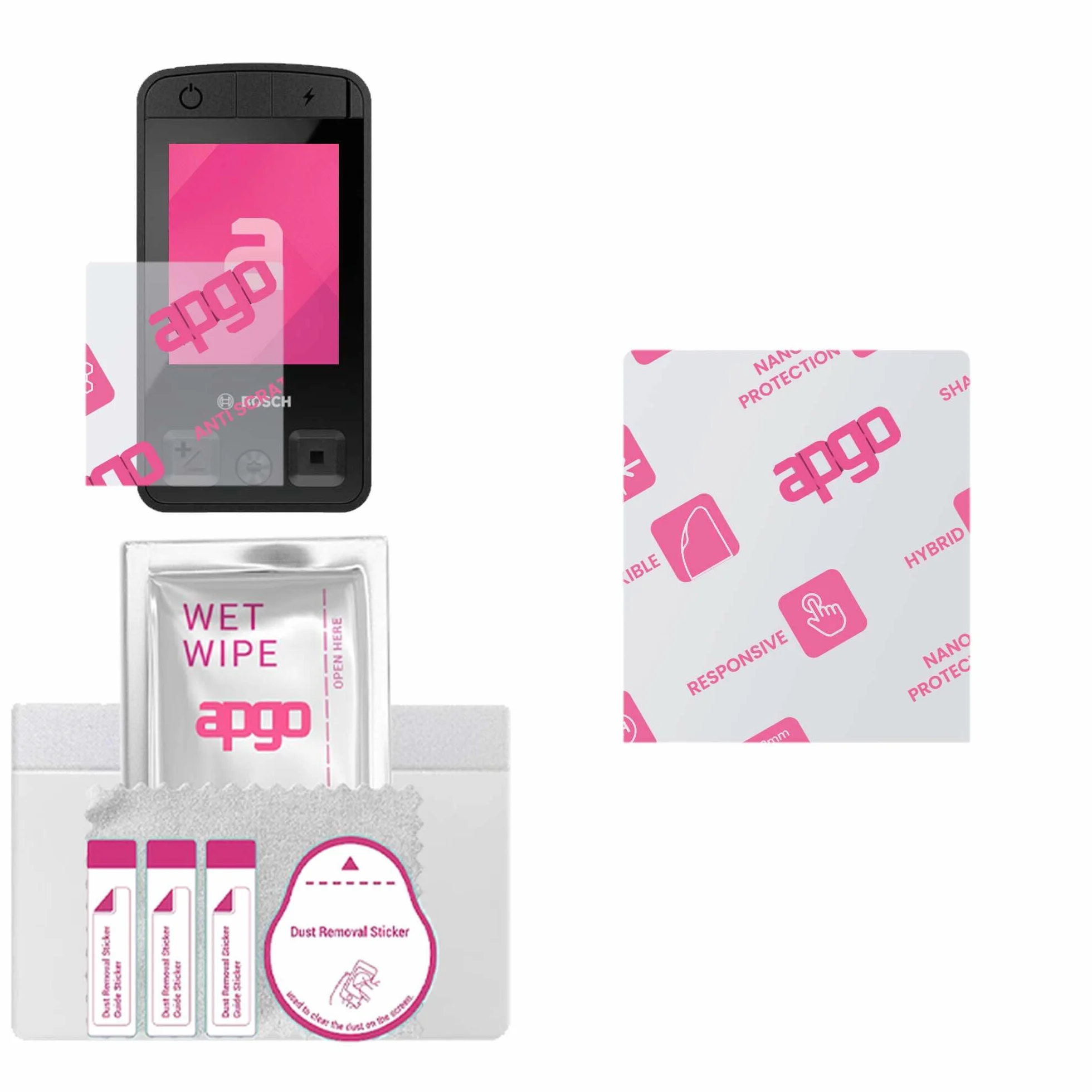 apgo Hybrid Glass Screen Protector do Bosch Kiox 400c, szkło hybrydowe