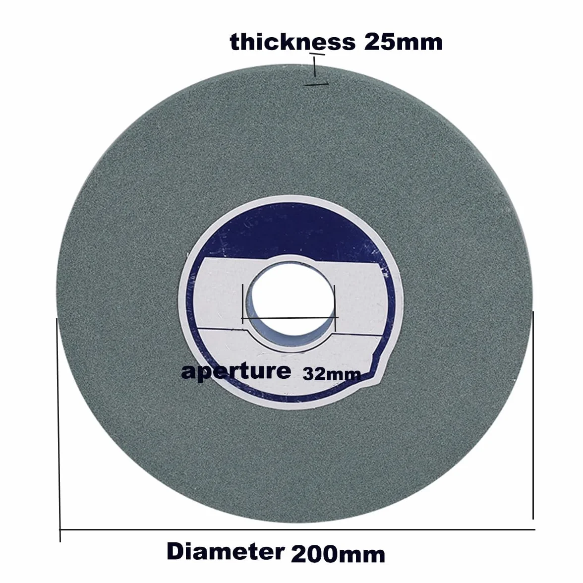 Ściernica z zielonego węglika krzemu 200 mm x 32 mm x 25 mm | Kamień do ostrzenia z osadzonym diamentem o ziarnistości 46/60/80(60#)