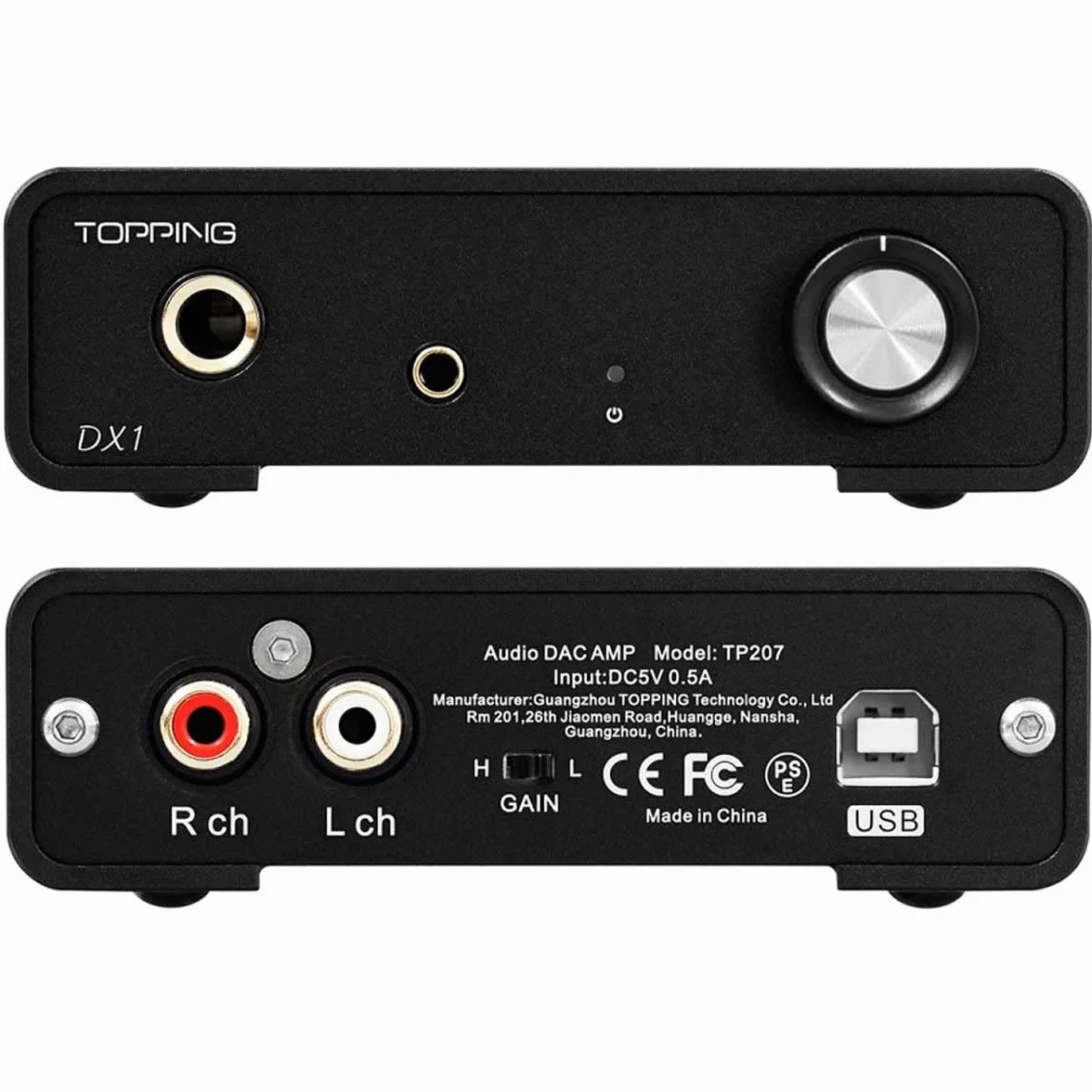 Topping DX1 DAC/Amp do słuchawek, czarny
