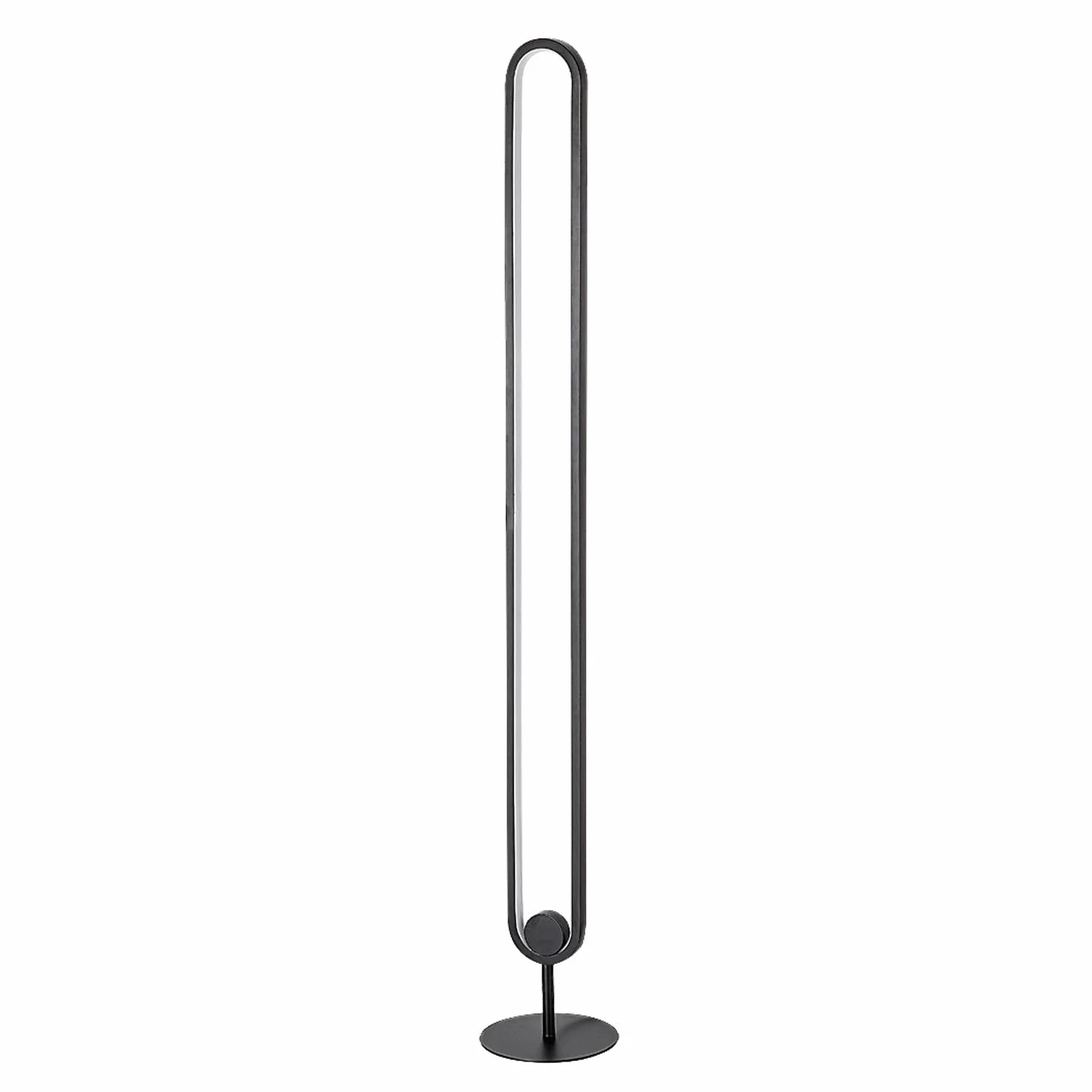 Barto 19W Metal Matt Lampa podłogowa LED, czarna, biała z tworzywa sztucznego B: 10 cm H: 125 cm z przełącznikiem