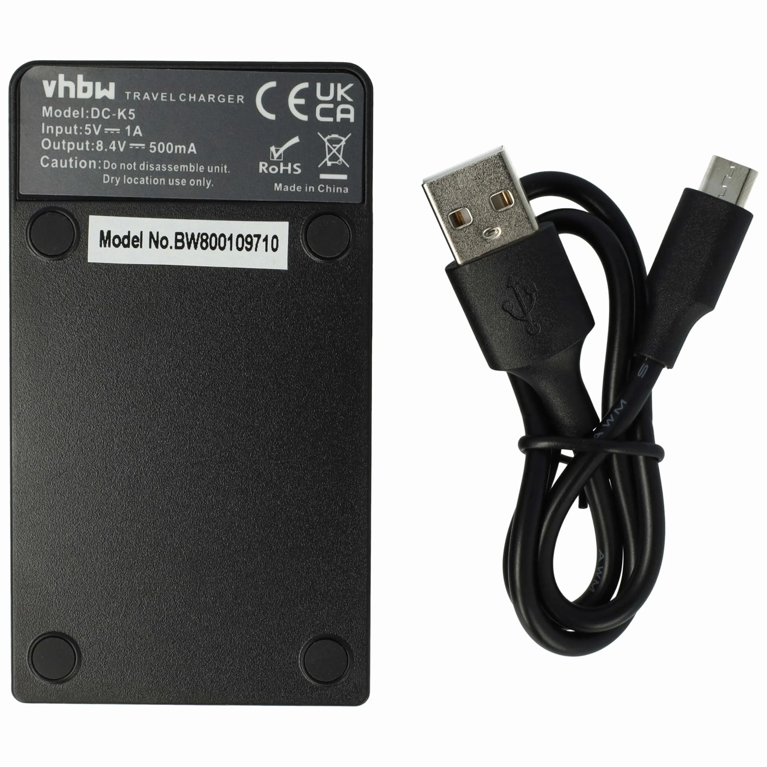 vhbw Ładowarka USB kompatybilna z kamerą Sony DCR-HC19E, DCR-HC1E, DCR-HC20, DCR-HC20E, DCR-HC21, DCR-HC21E, DCR-HC22 aparat cyfrowy, kamera cyfrowa