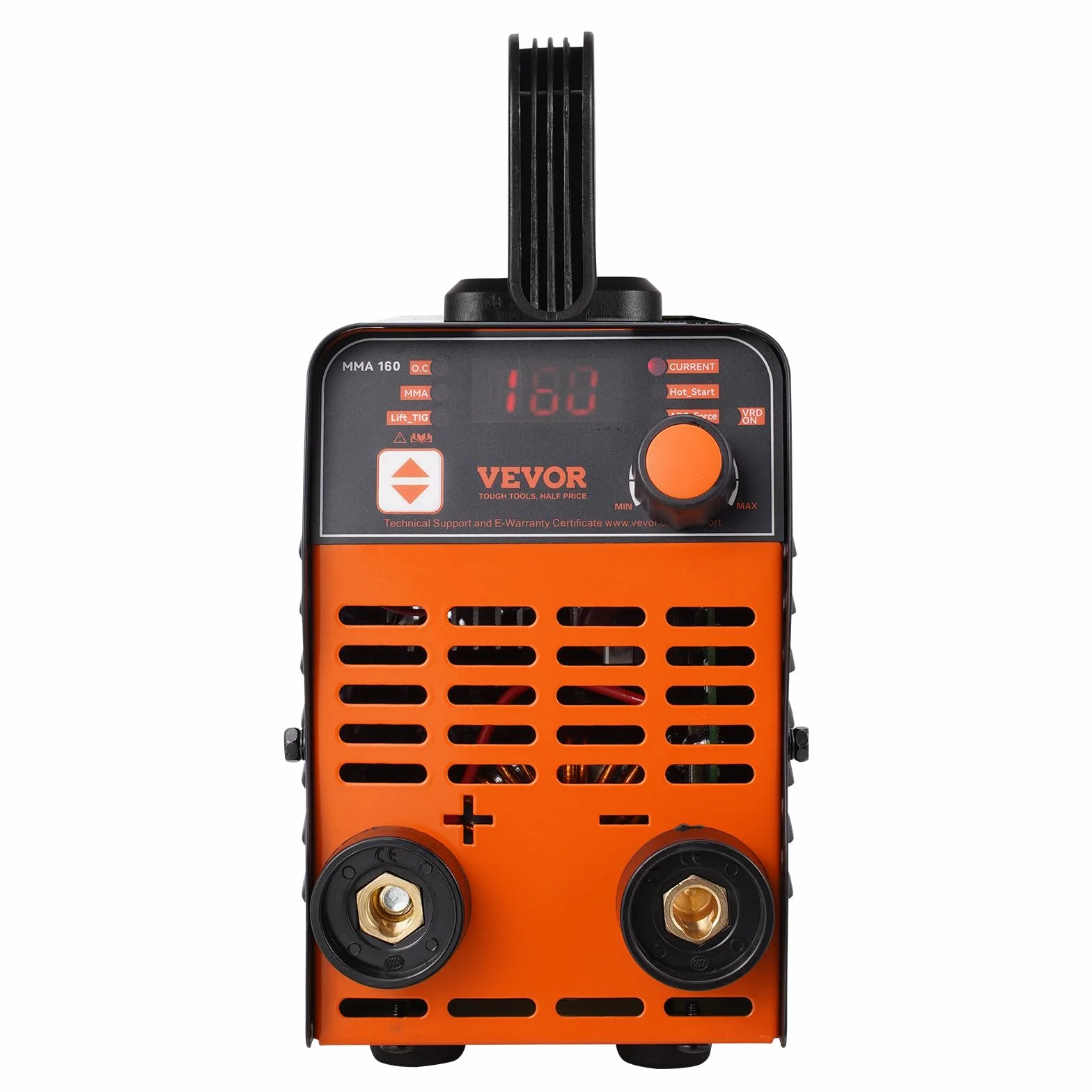 VEVOR 220 V Łuk lutowniczy/120 A z dużym wyświetlaczem LED, przenośna spawarka prętowa 2 w 1 z gorącym rozruchem, 240 x 105 x 175 mm, 20%/40°C