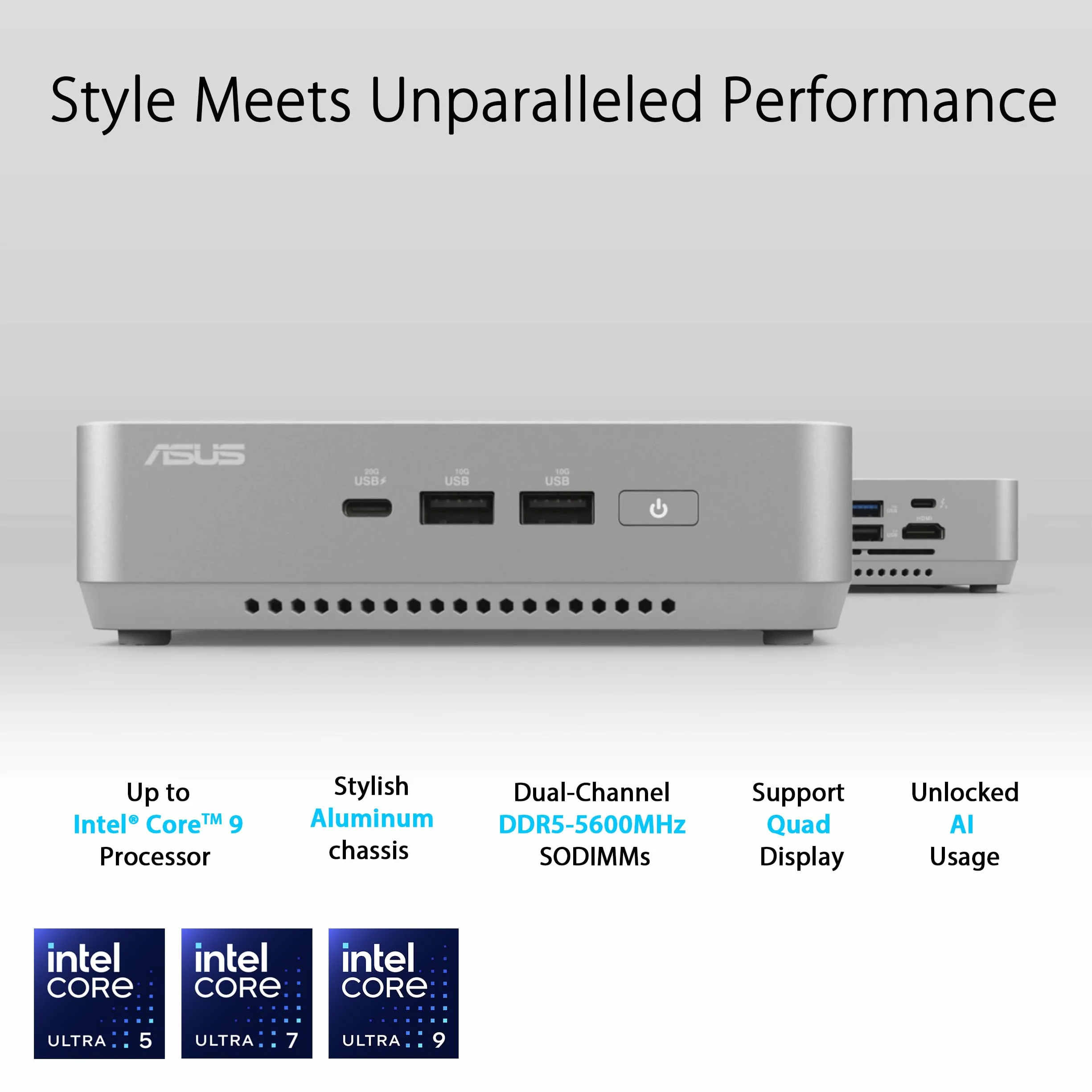 ASUS RNUC14RVSU900000I Barebone Intel Core Ultra 9 185H Kit